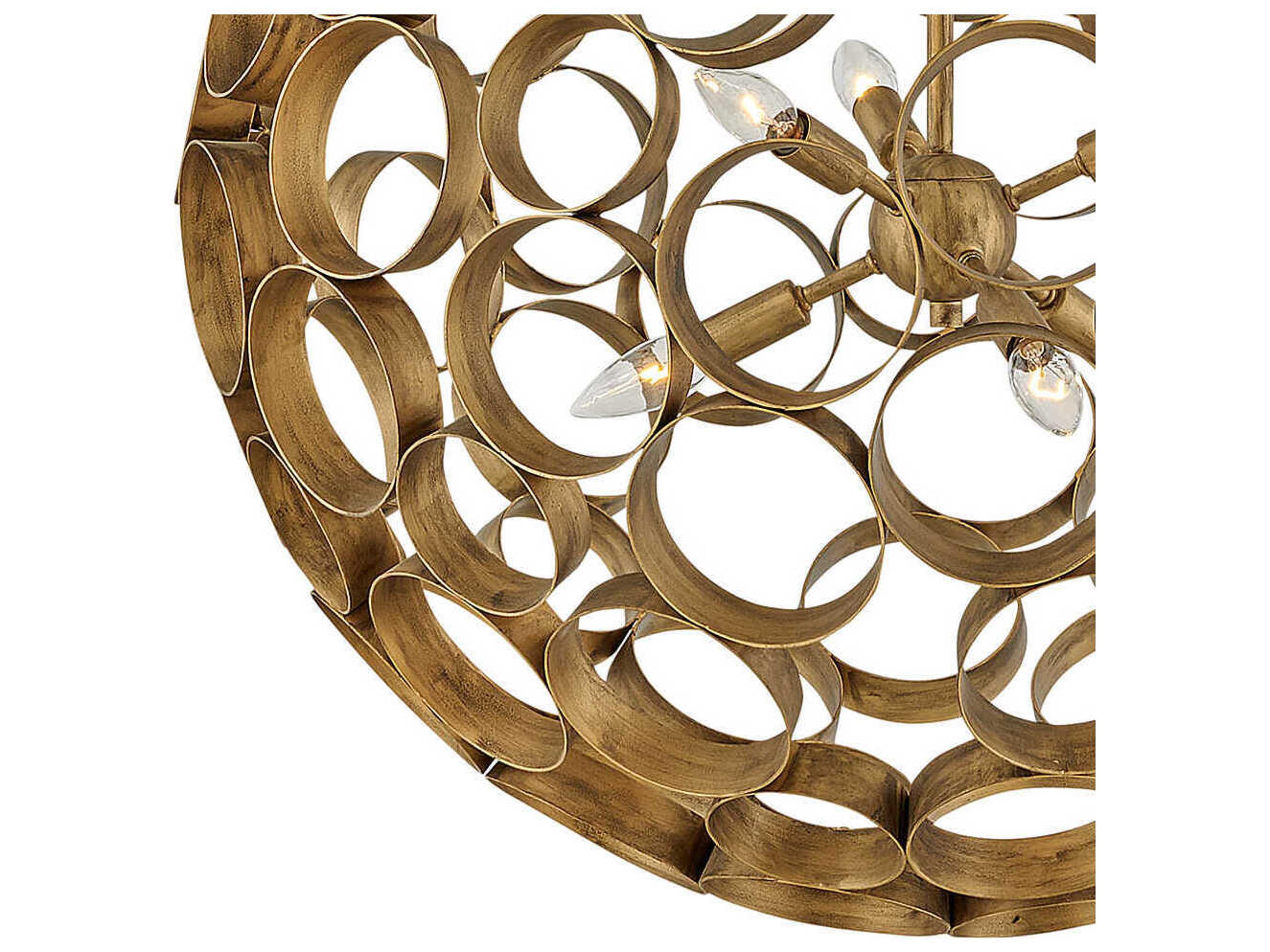 Fredrick Ramond Centric 6-Light Burnished Gold Globe Pendant