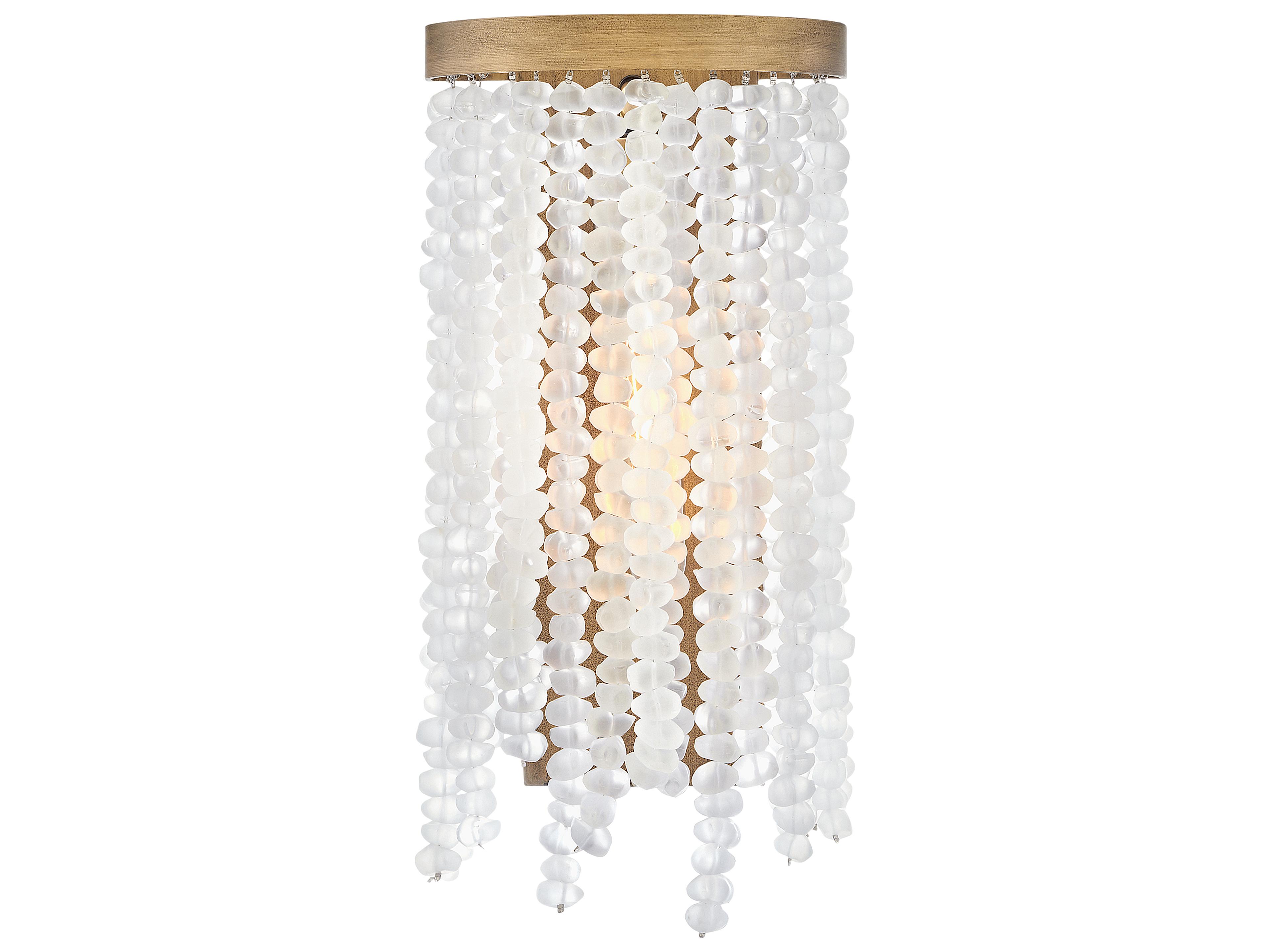 Dune 1-Light Burnished Gold Glass LED Wall Sconce