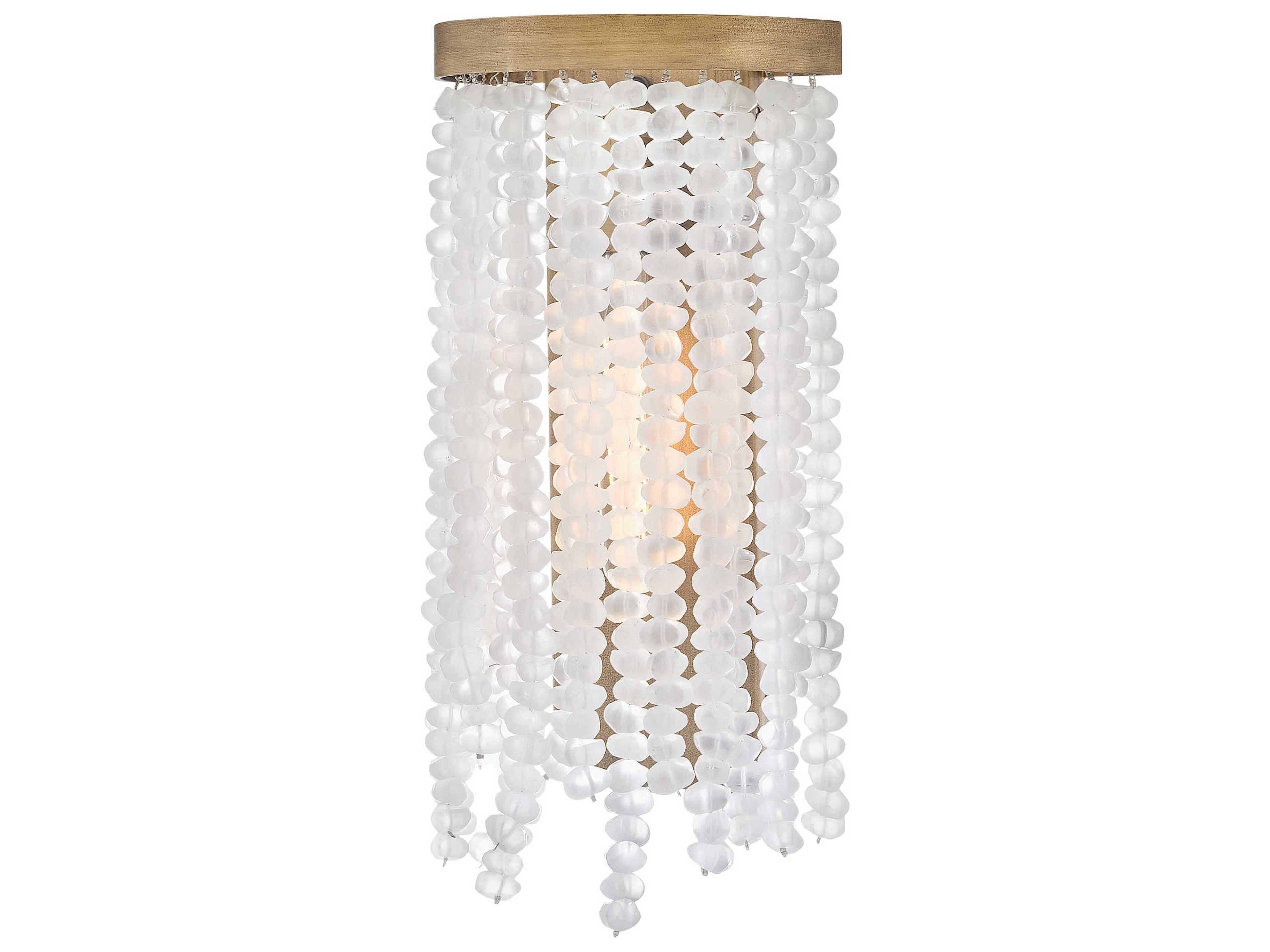 Fredrick Ramond Dune 1-Light Burnished Gold Glass LED Wall Sconce