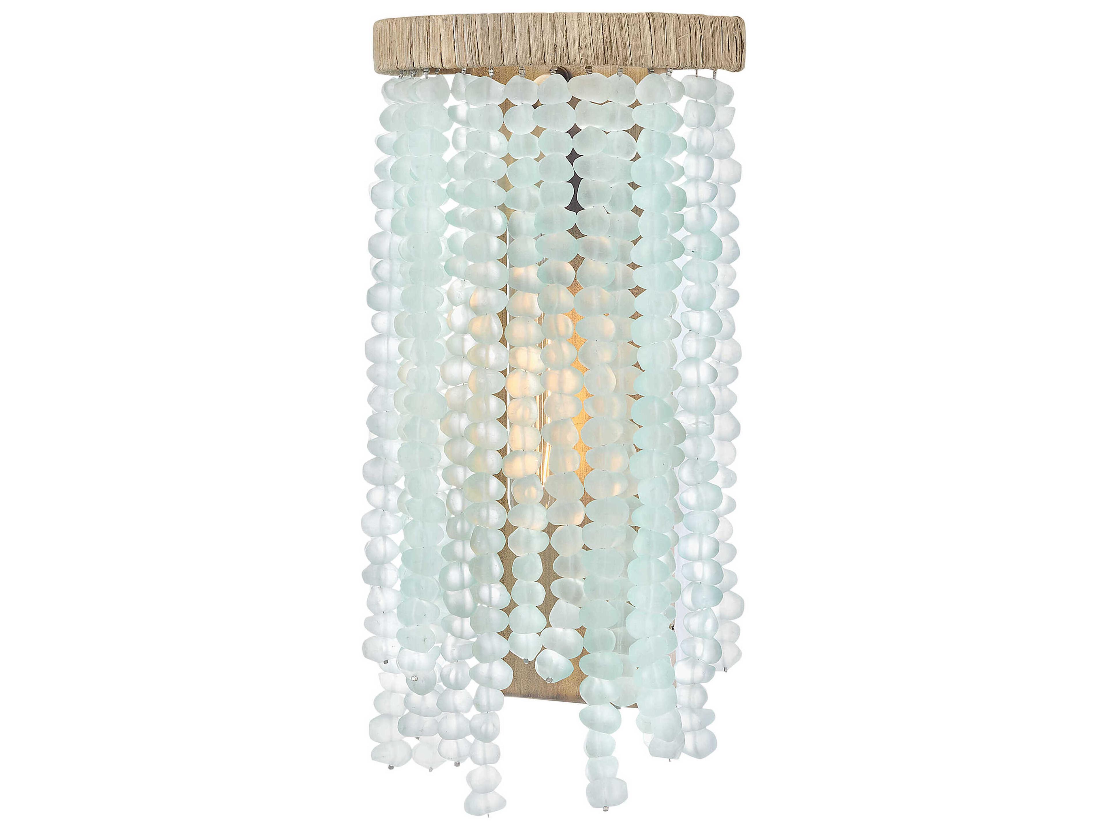 Fredrick Ramond Dune 1-Light Burnished Gold Glass LED Wall Sconce