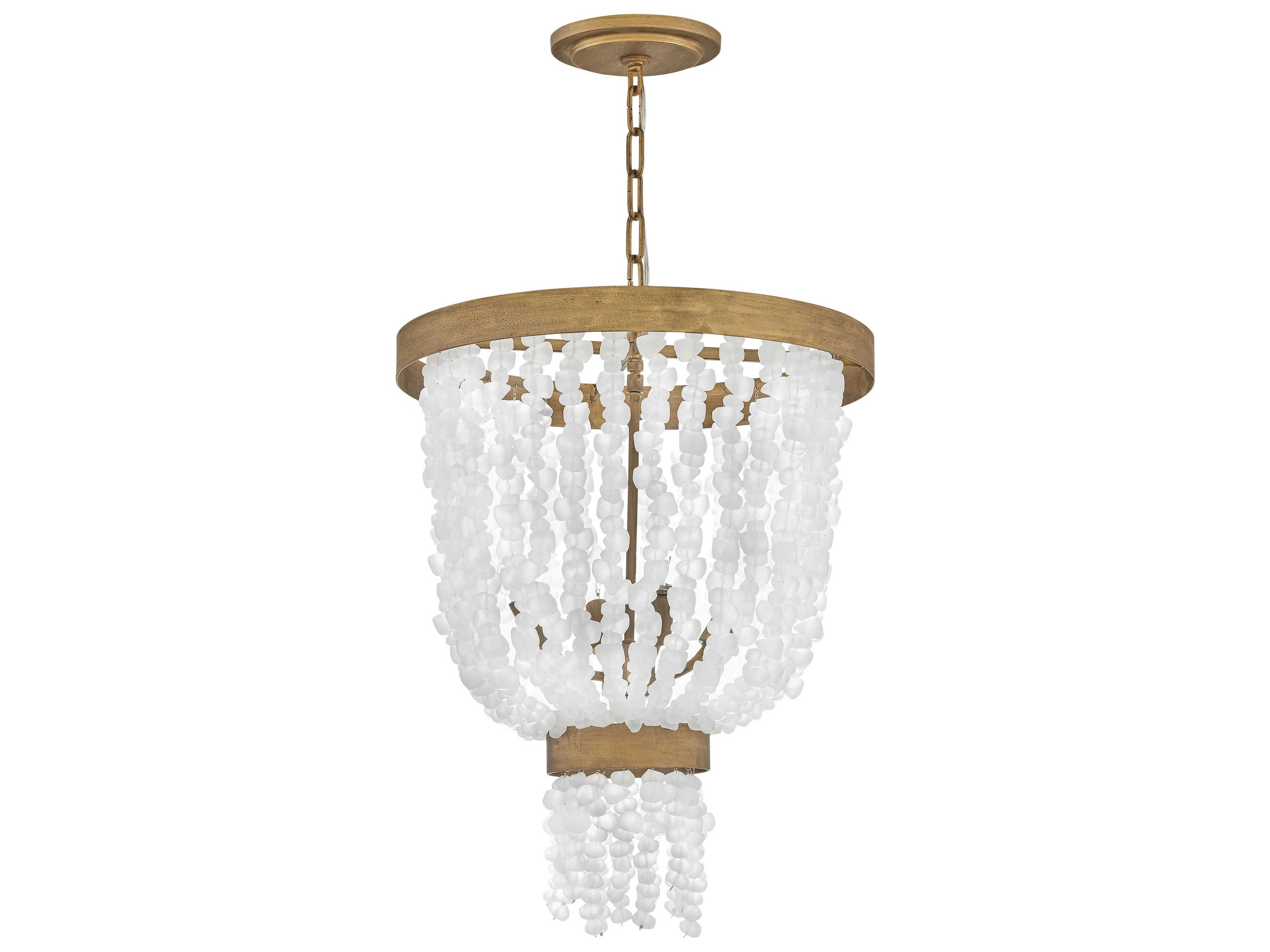 Fredrick Ramond Dune 4-Light Burnished Gold Glass LED Pendant