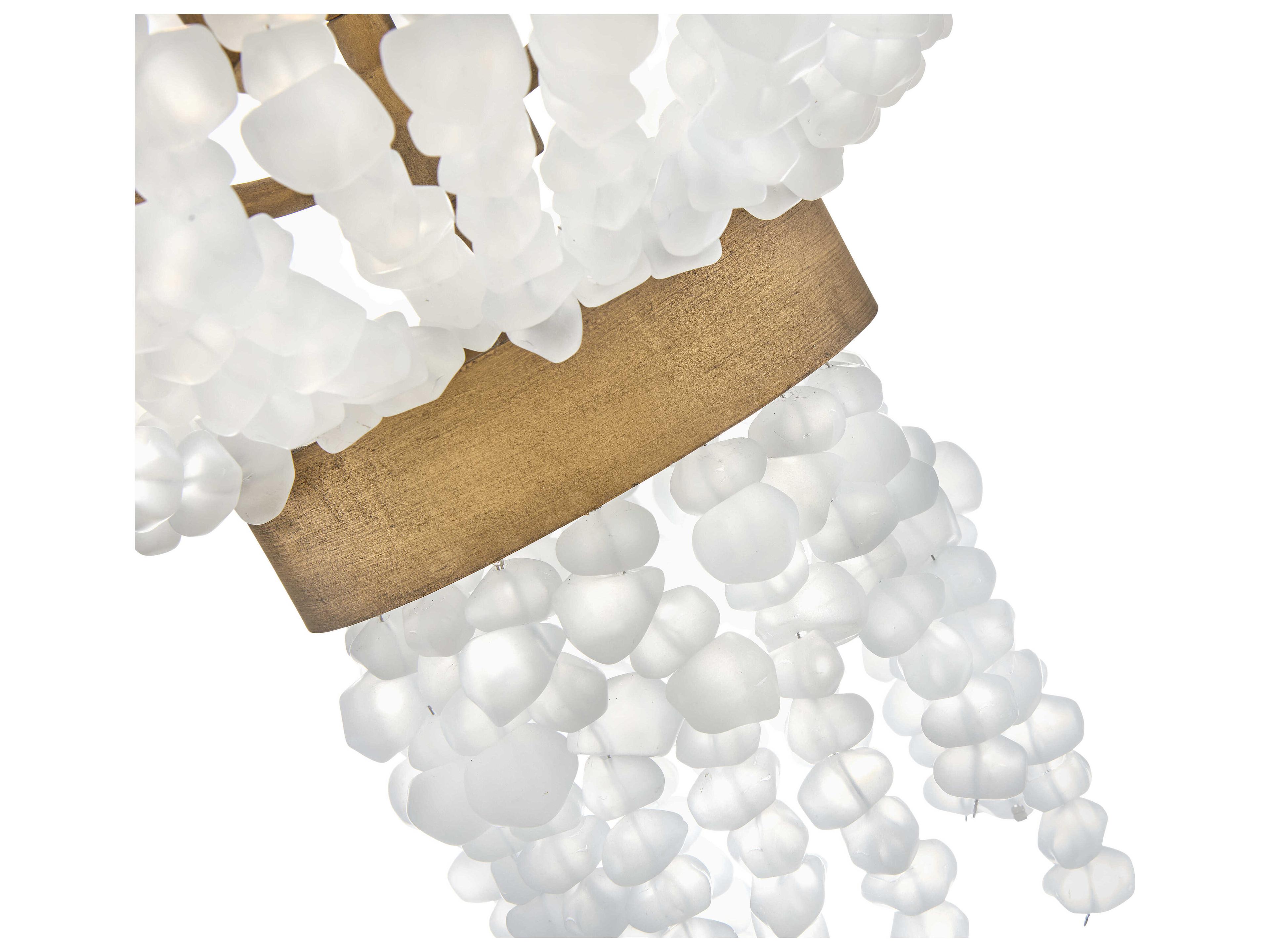 Fredrick Ramond Dune 4-Light Burnished Gold Glass LED Pendant