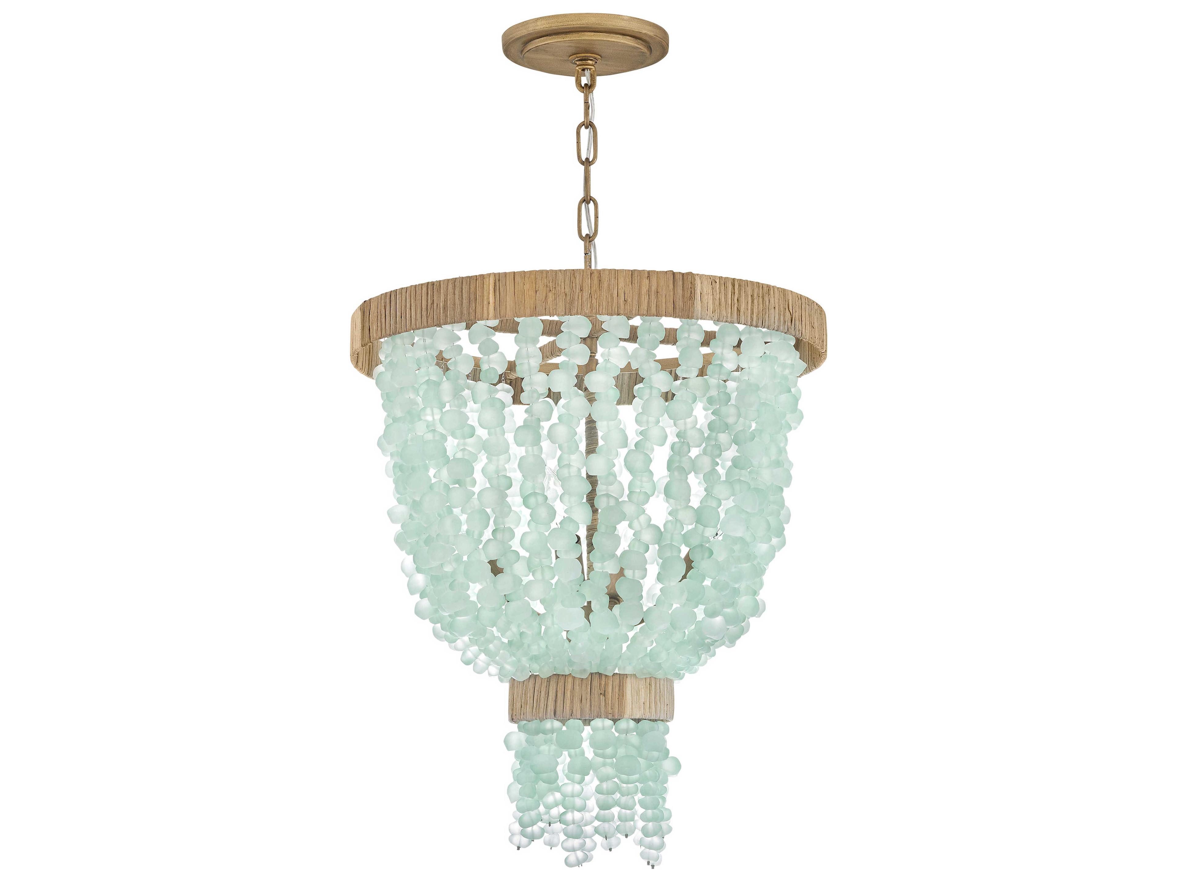 Fredrick Ramond Dune 4-Light Burnished Gold Glass LED Pendant