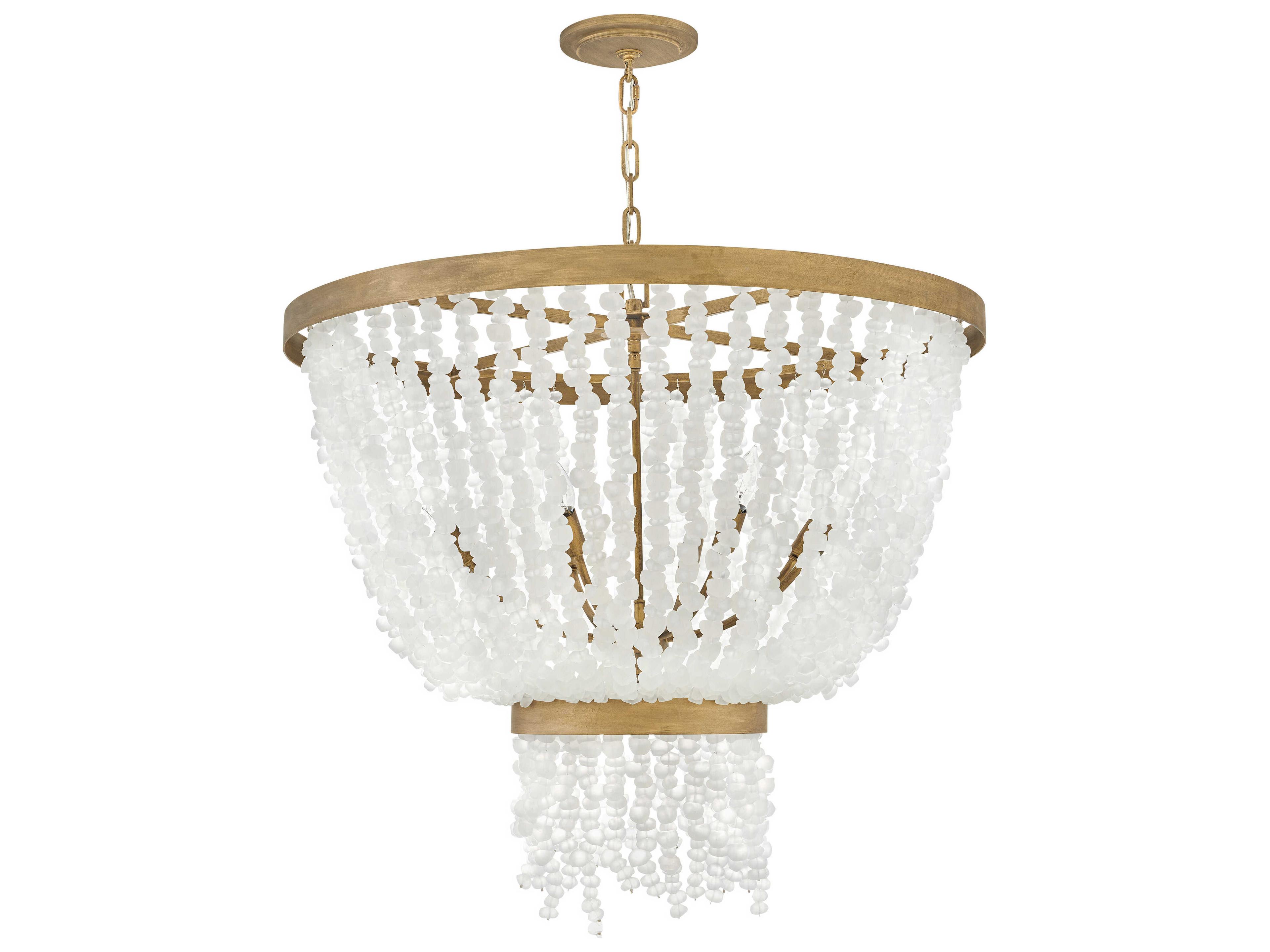 Fredrick Ramond Dune 8-Light Burnished Gold Glass LED Pendant