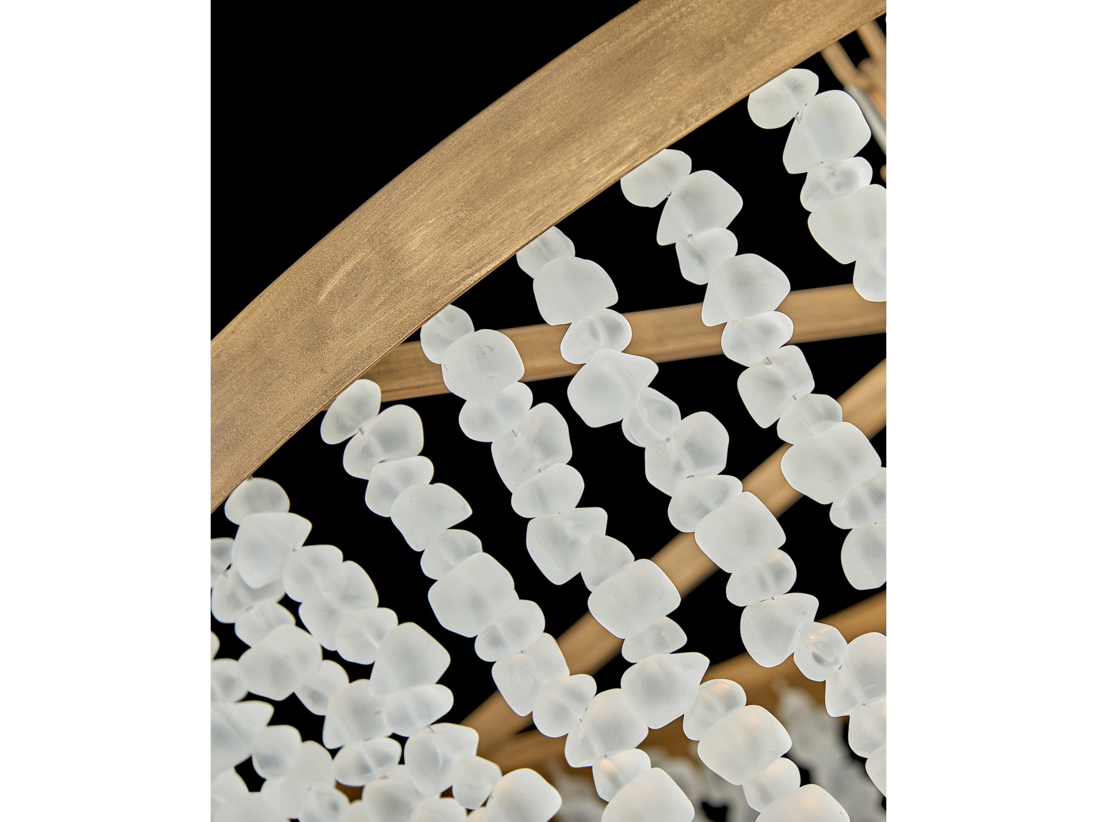 Fredrick Ramond Dune 8-Light Burnished Gold Glass LED Pendant