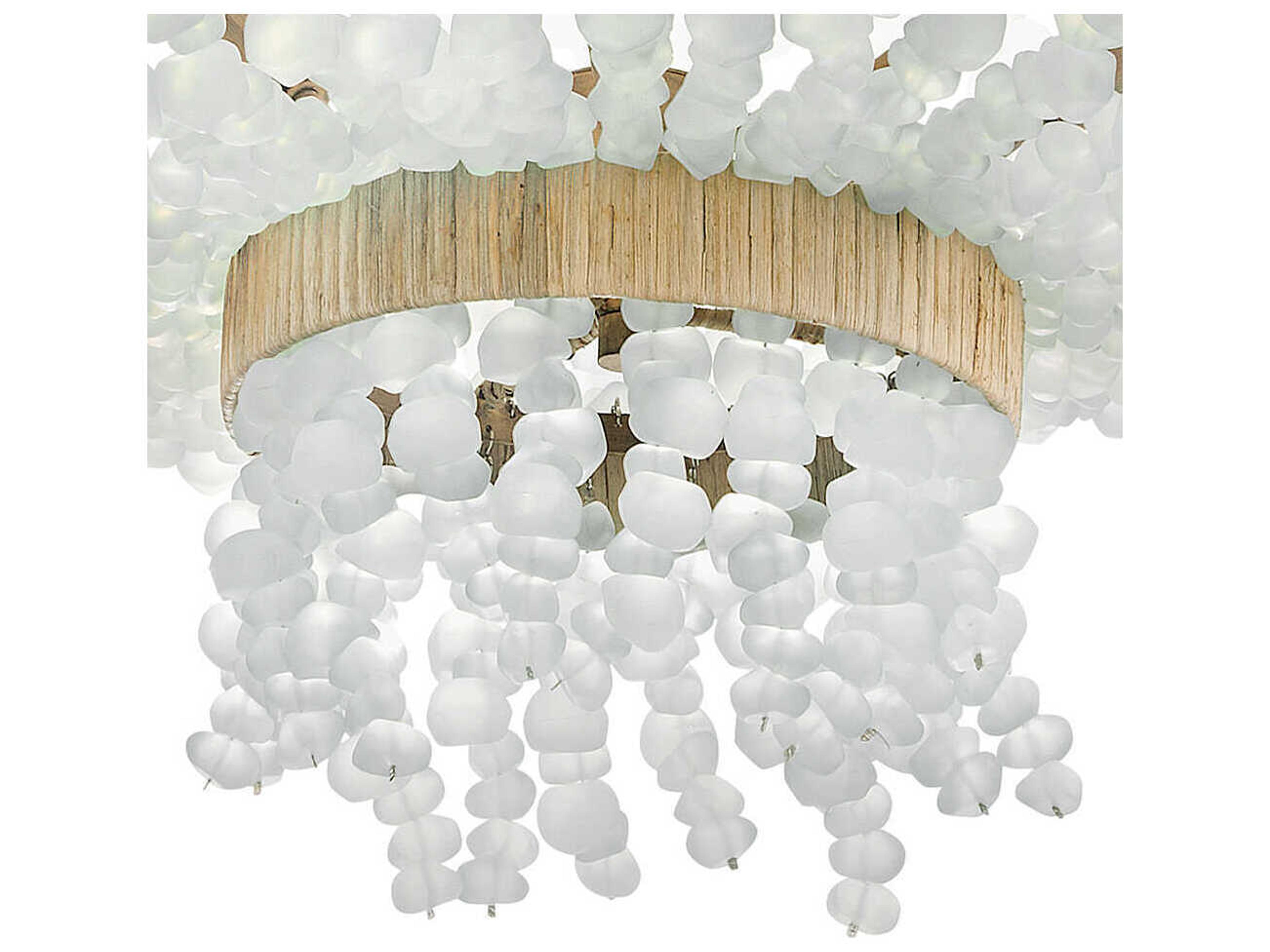 Fredrick Ramond Dune 6-Light Burnished Gold Glass Candelabra Chandelier