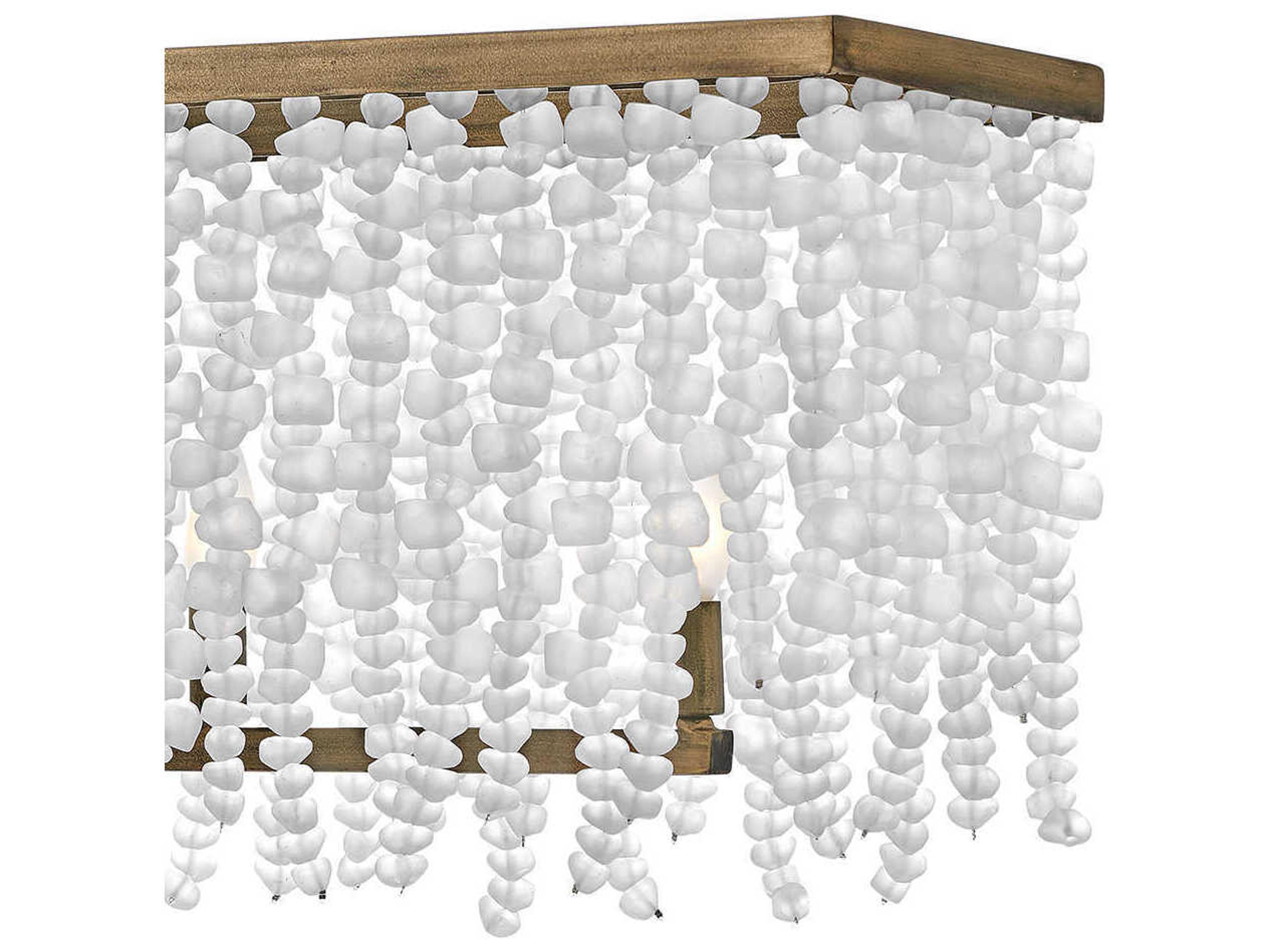 Fredrick Ramond Dune 5-Light Burnished Gold Glass Island Pendant