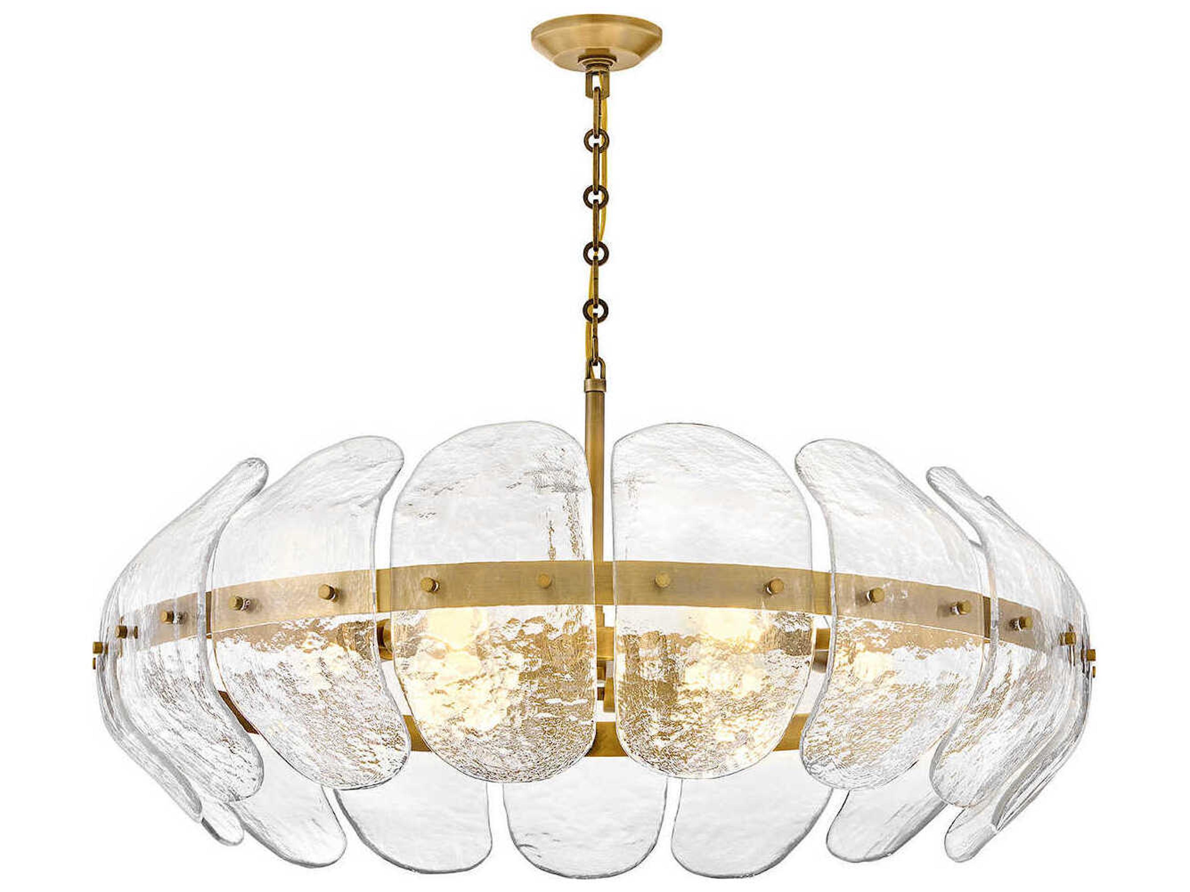 Fredrick Ramond Lillia 6-Light Heritage Brass Pendant