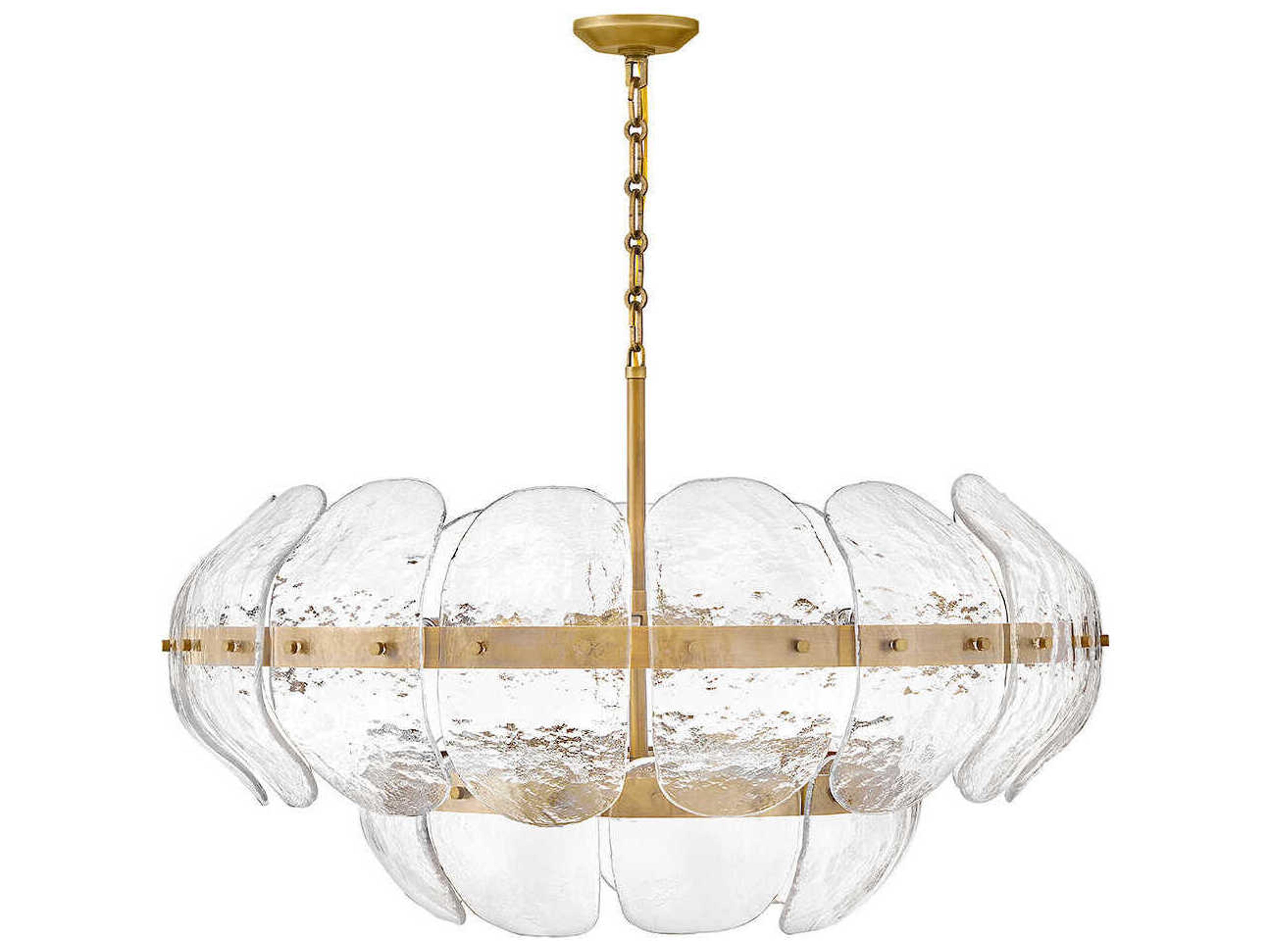 Fredrick Ramond Lillia 9-Light Heritage Brass Tiered Pendant
