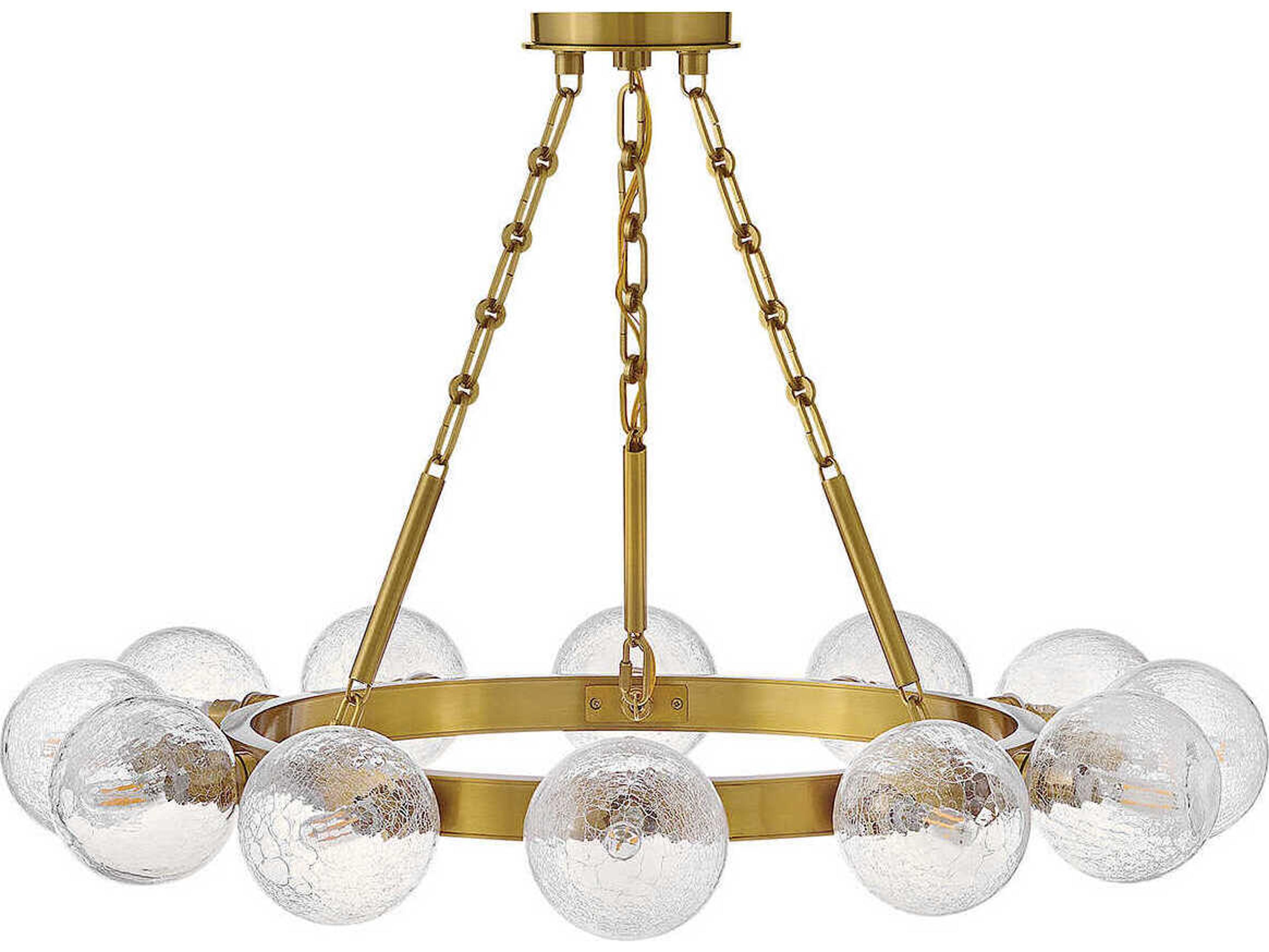 Fredrick Ramond Coco 12-Light Lacquered Brass Globe Chandelier