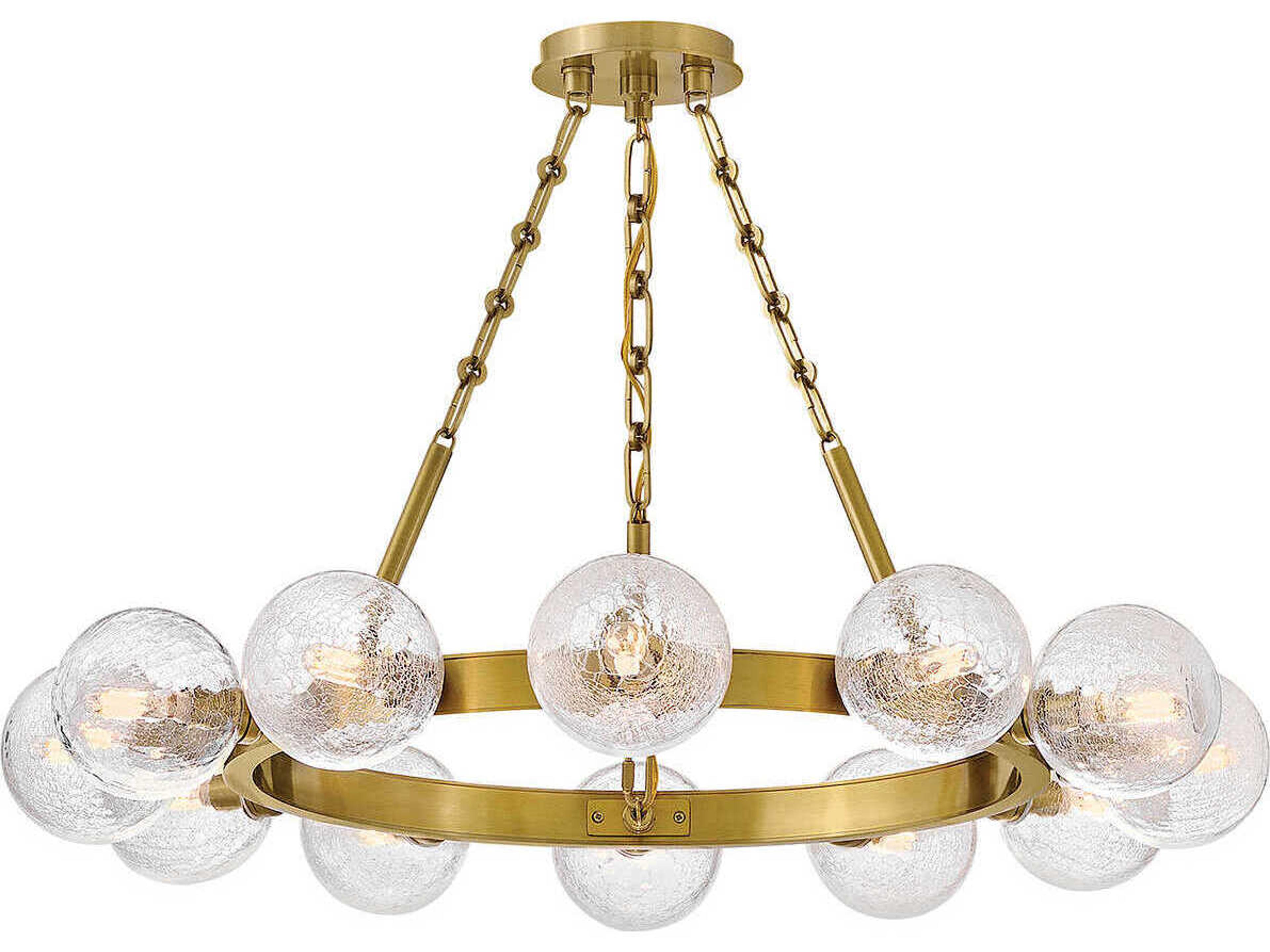 Fredrick Ramond Coco 12-Light Lacquered Brass Globe Chandelier