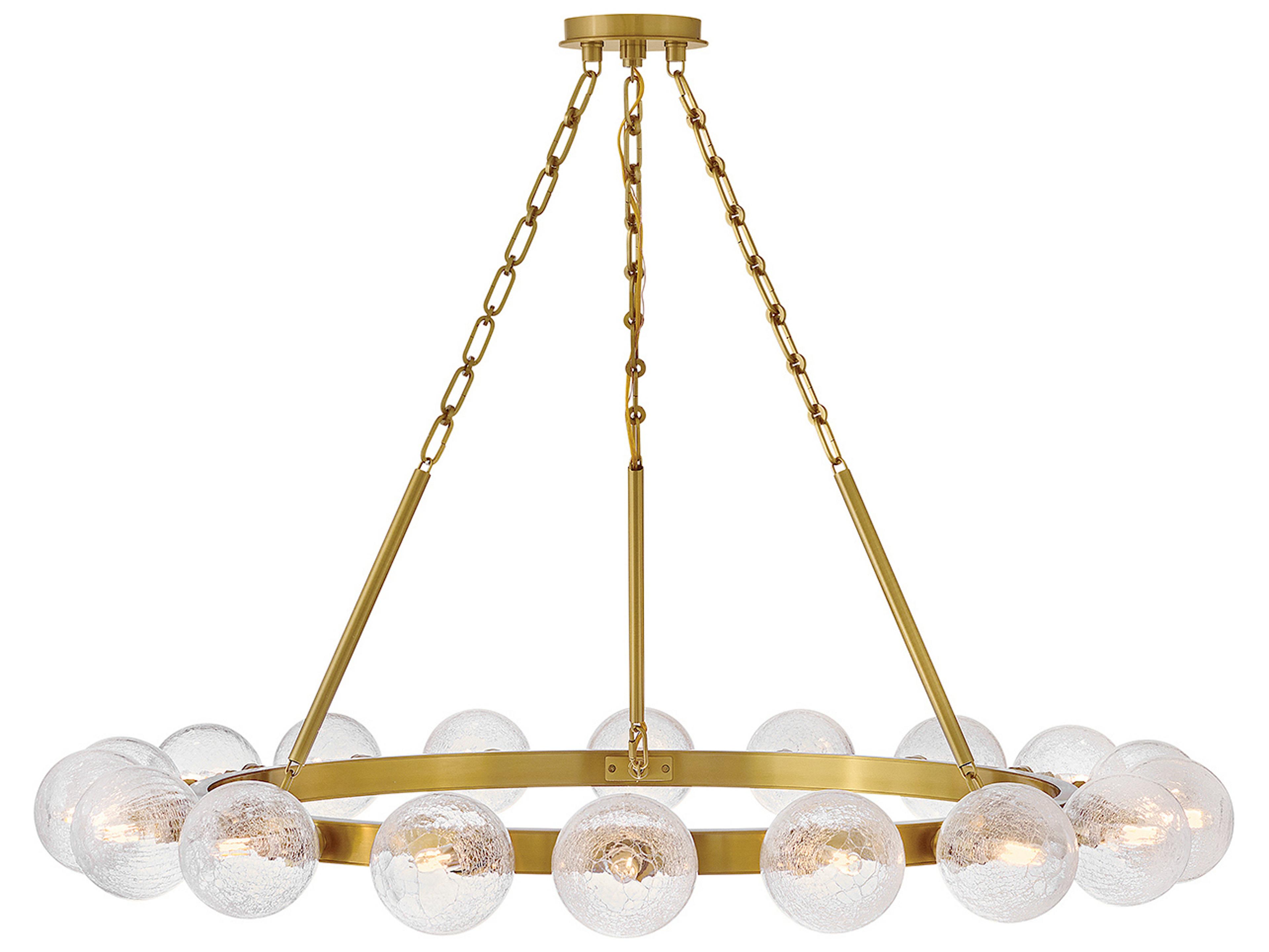 Fredrick Ramond Coco 18-Light Lacquered Brass Globe Chandelier