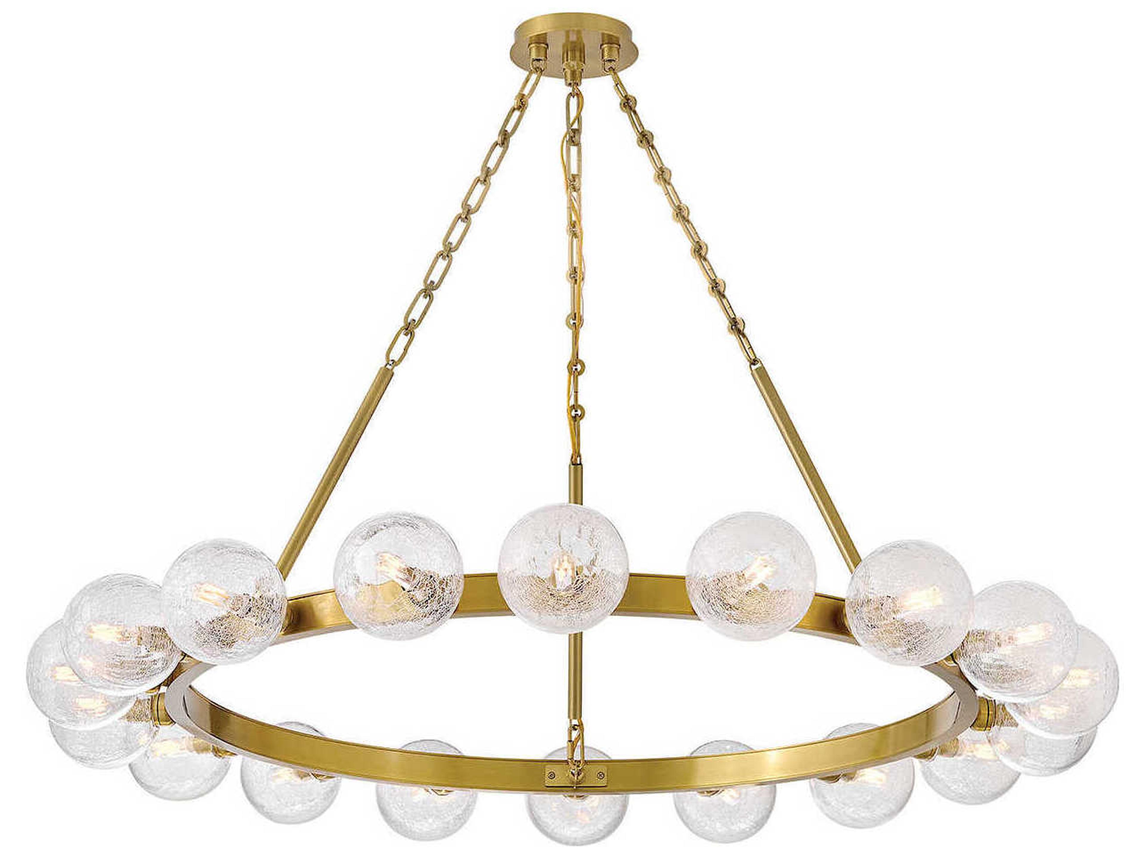 Fredrick Ramond Coco 18-Light Lacquered Brass Globe Chandelier