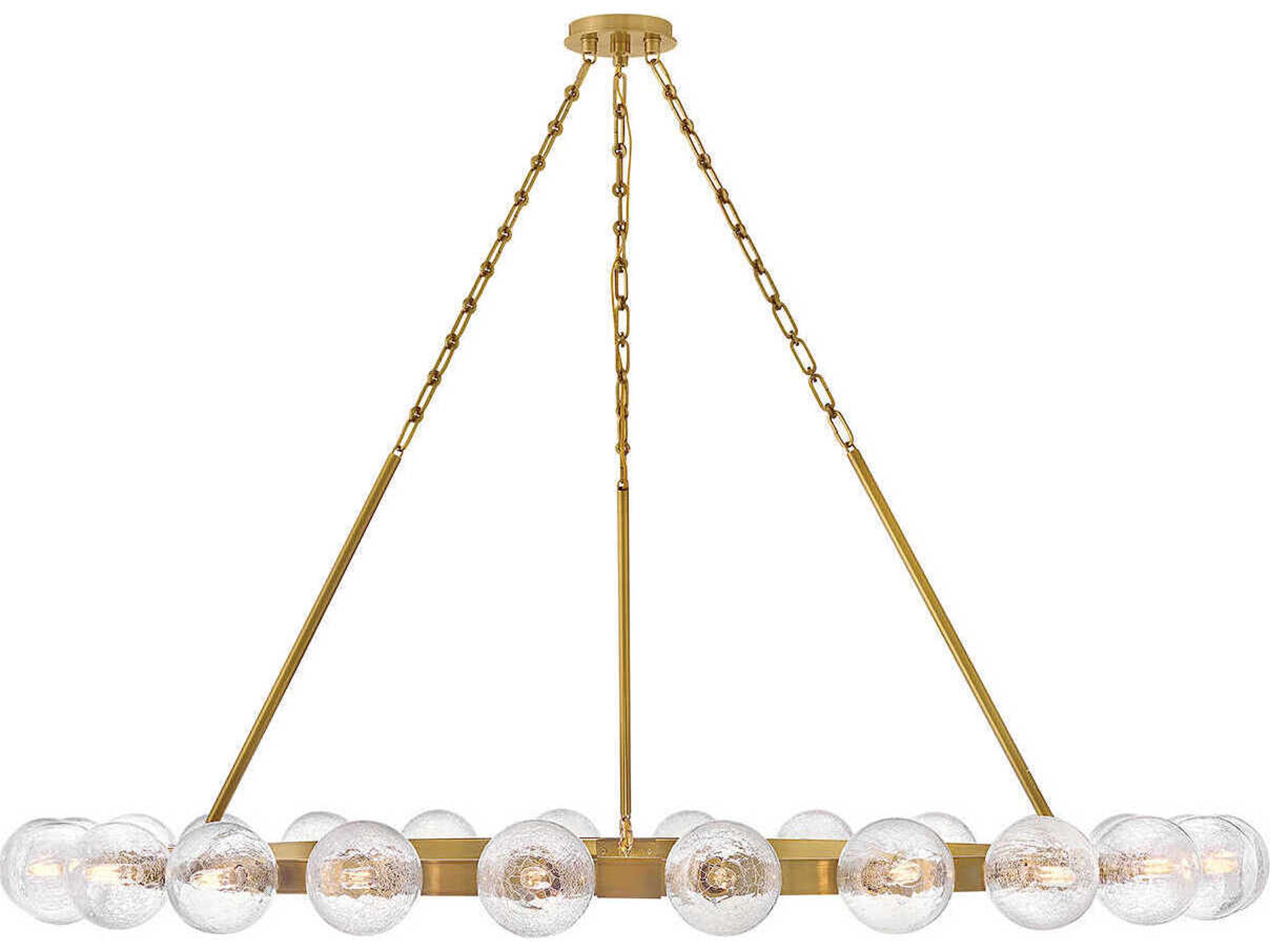 Fredrick Ramond Coco 24-Light Lacquered Brass Globe Chandelier