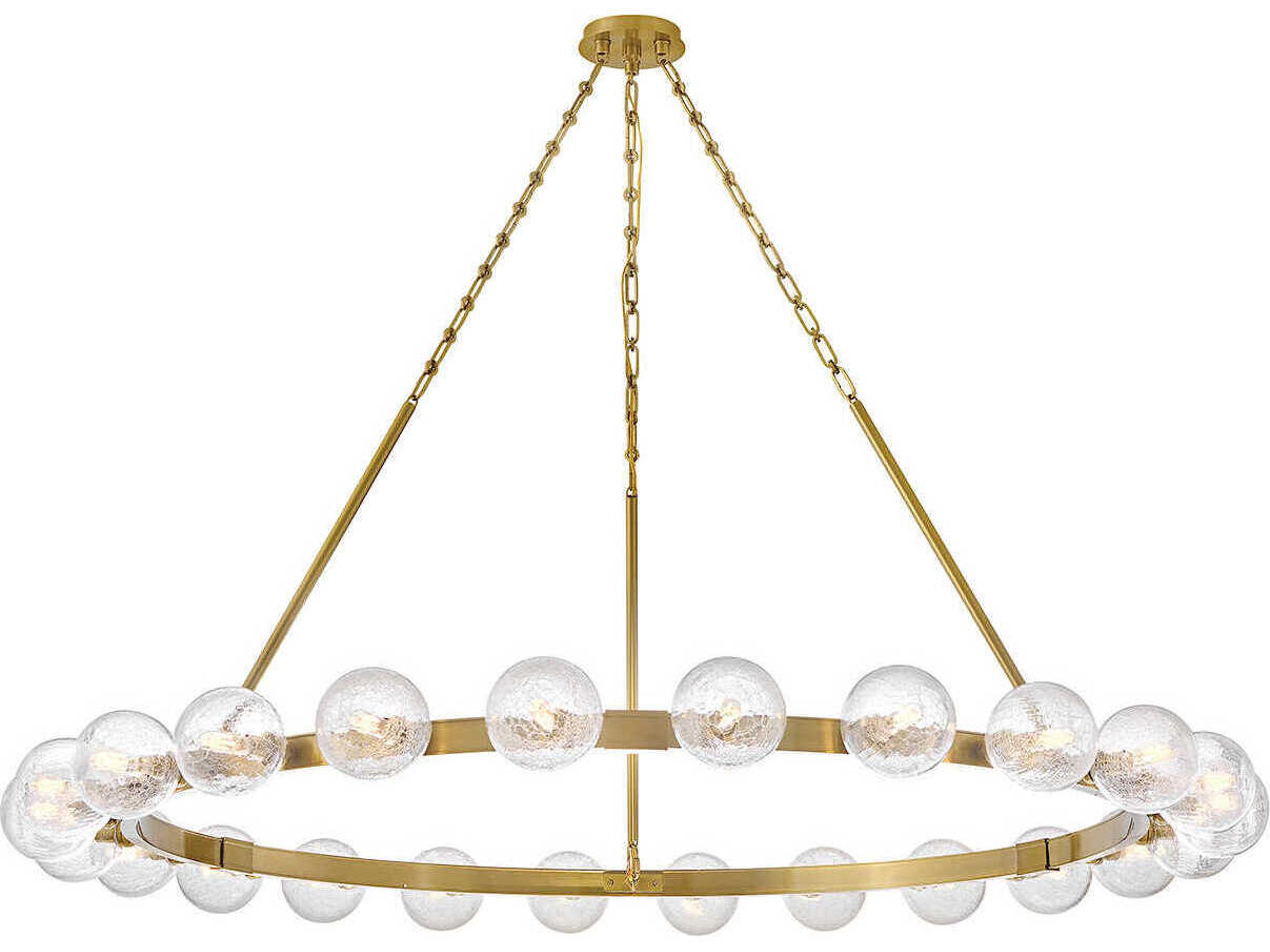 Fredrick Ramond Coco 24-Light Lacquered Brass Globe Chandelier