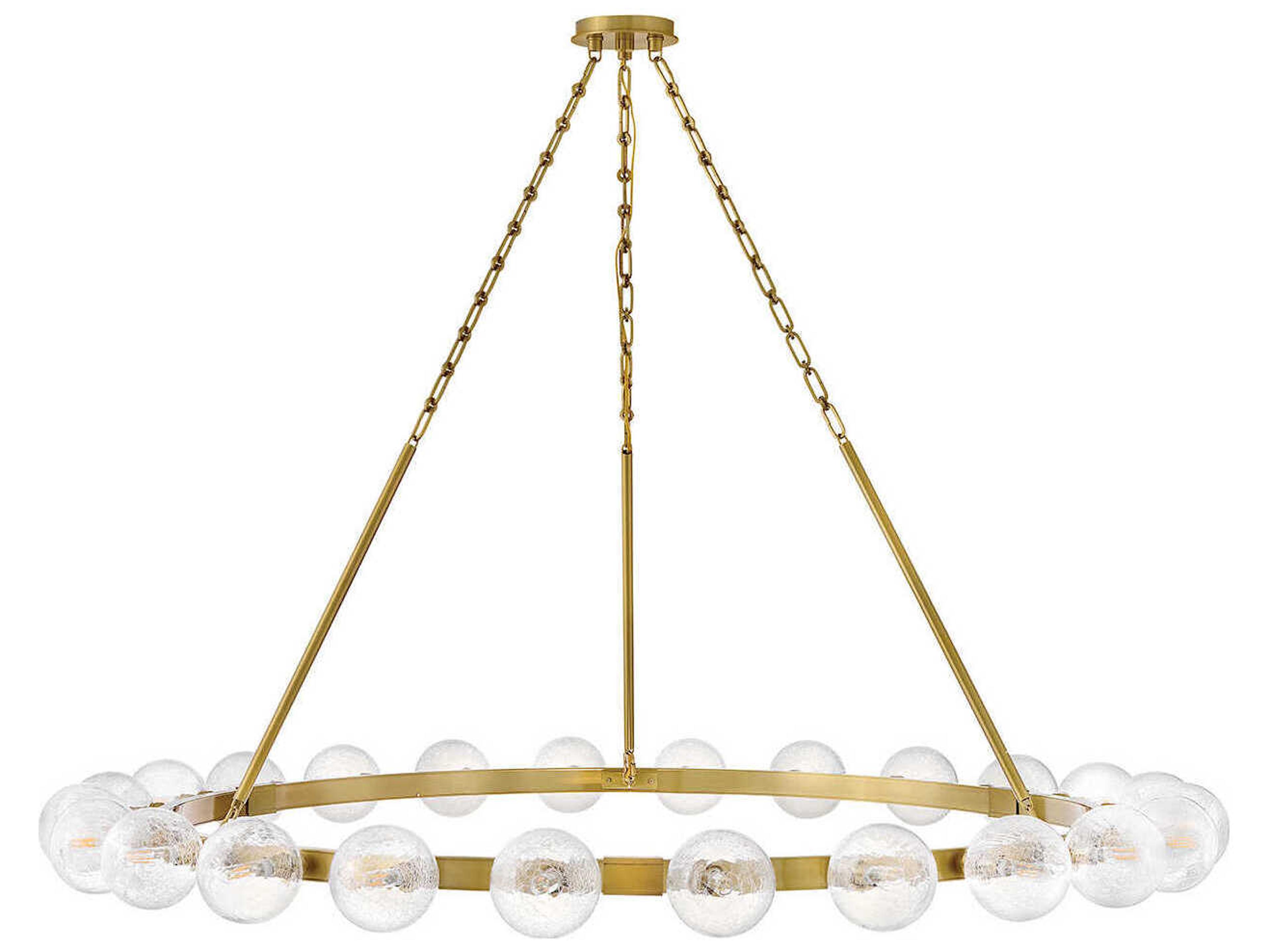 Fredrick Ramond Coco 24-Light Lacquered Brass Globe Chandelier