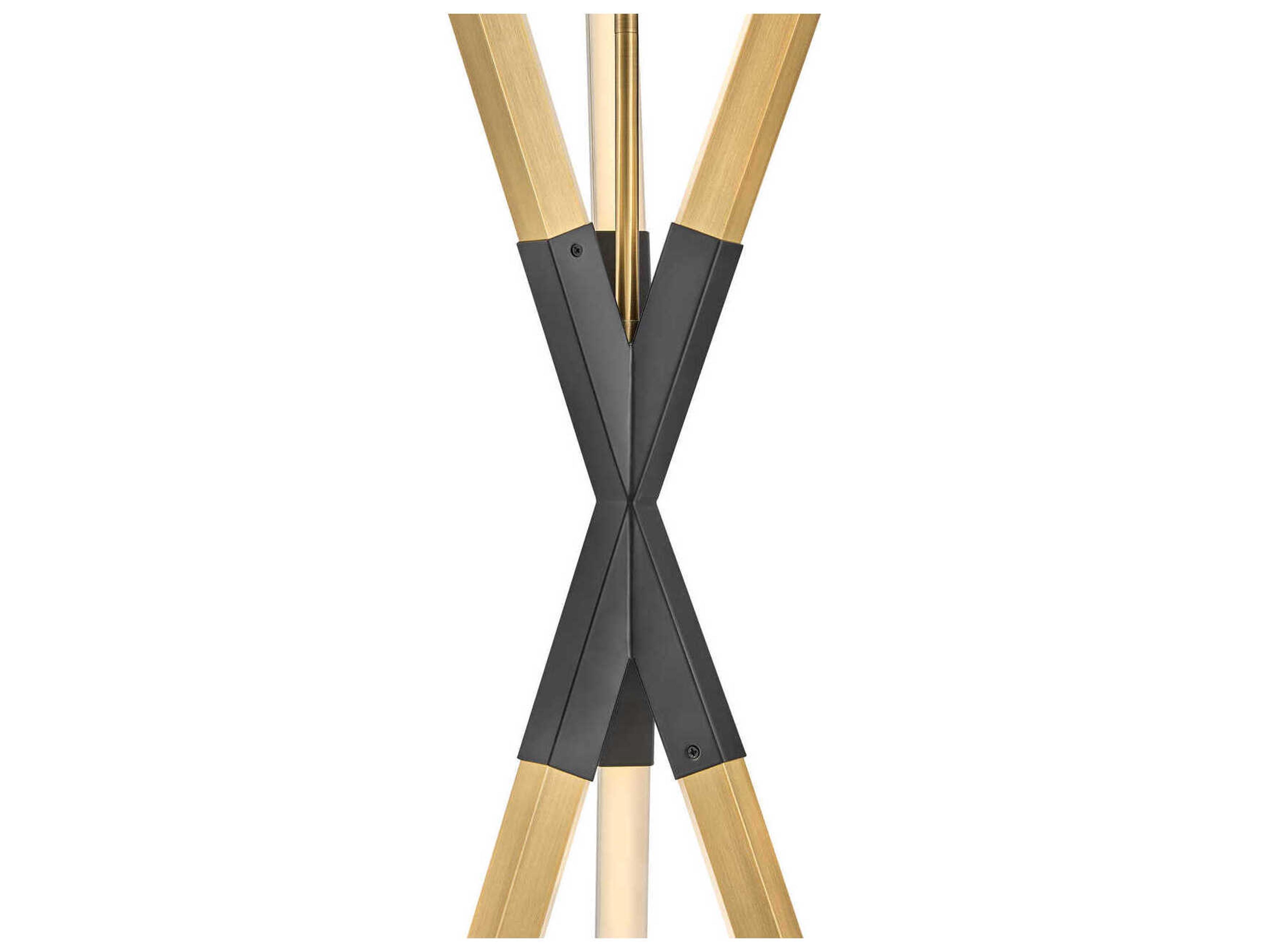 Fredrick Ramond Rae Lacquered Brass Black LED Linear Pendant