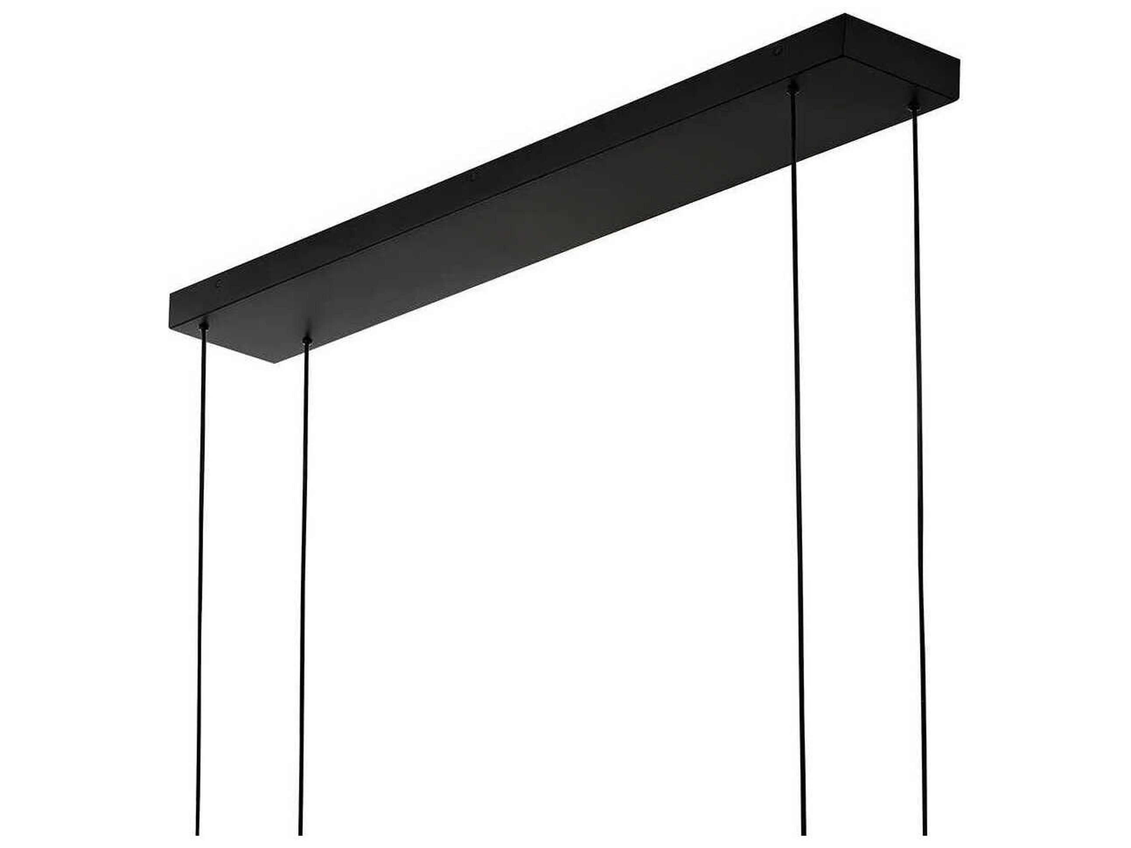 Fredrick Ramond Echo 1 Light Black Brass LED Cylinder Linear Island Pendant