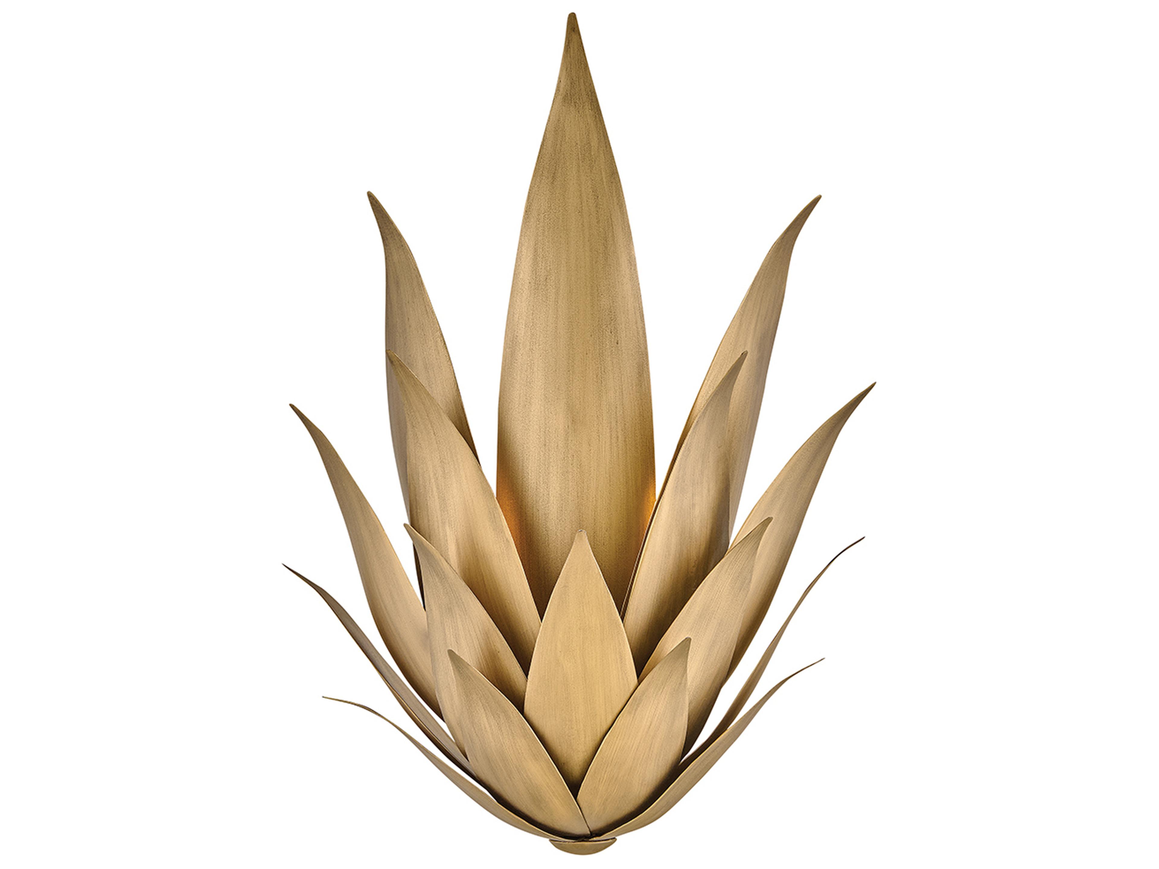 Agave 2-Light Burnished Gold Wall Sconce