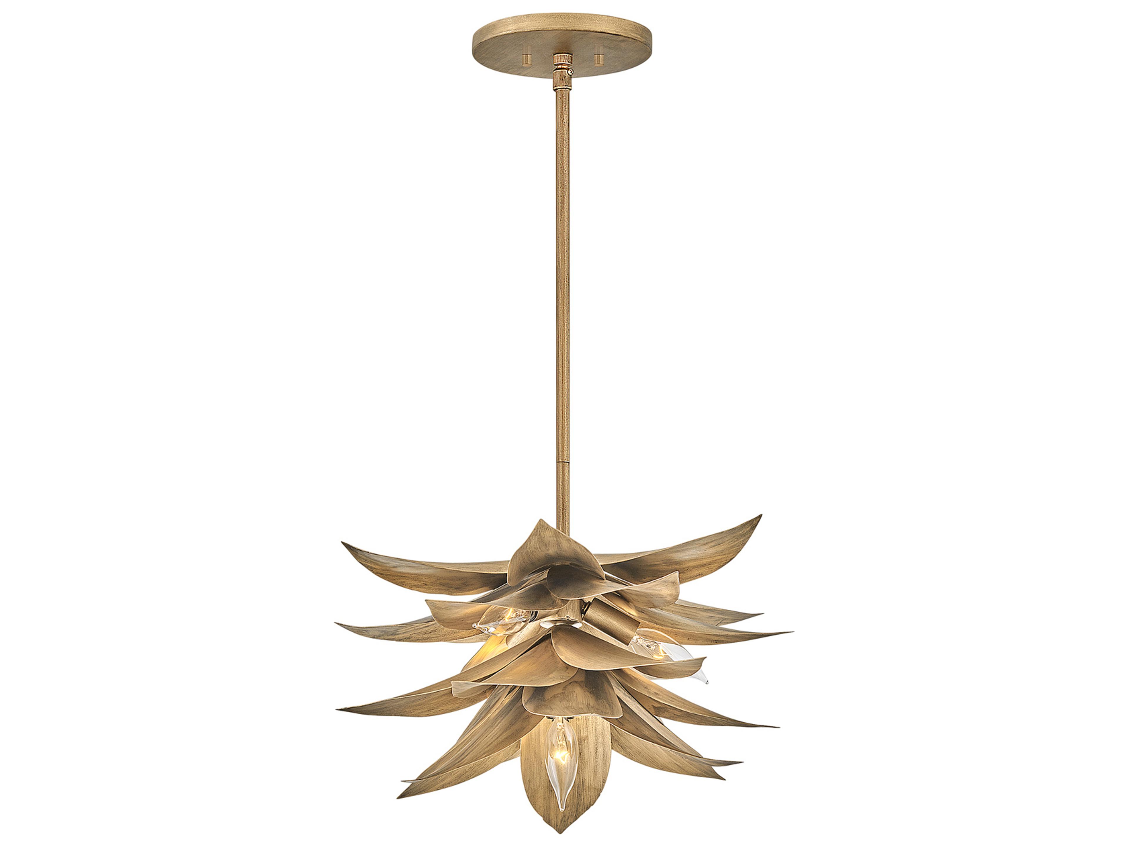 Agave 4-Light Burnished Gold Pendant