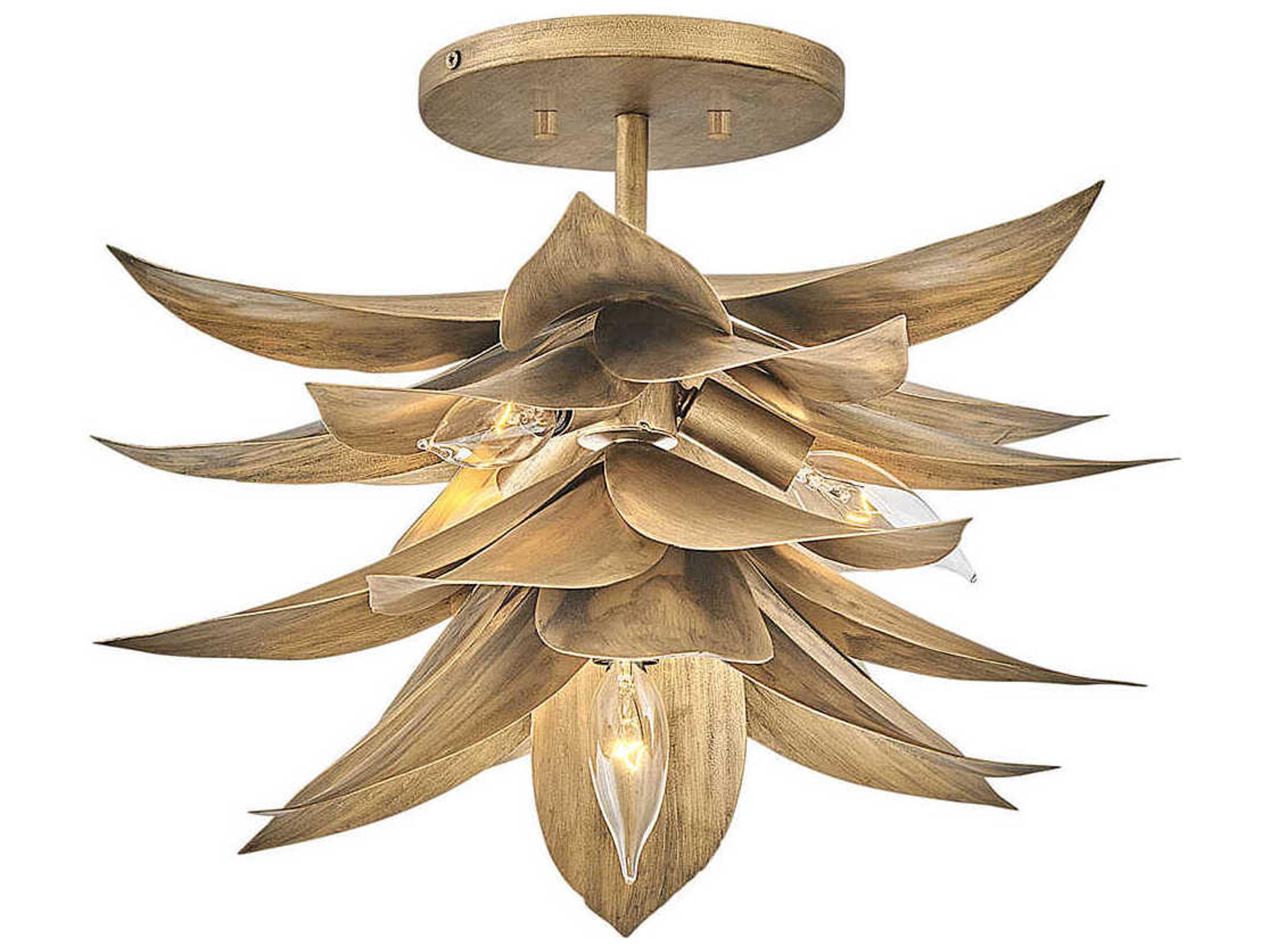 Fredrick Ramond Agave 4-Light Burnished Gold Pendant
