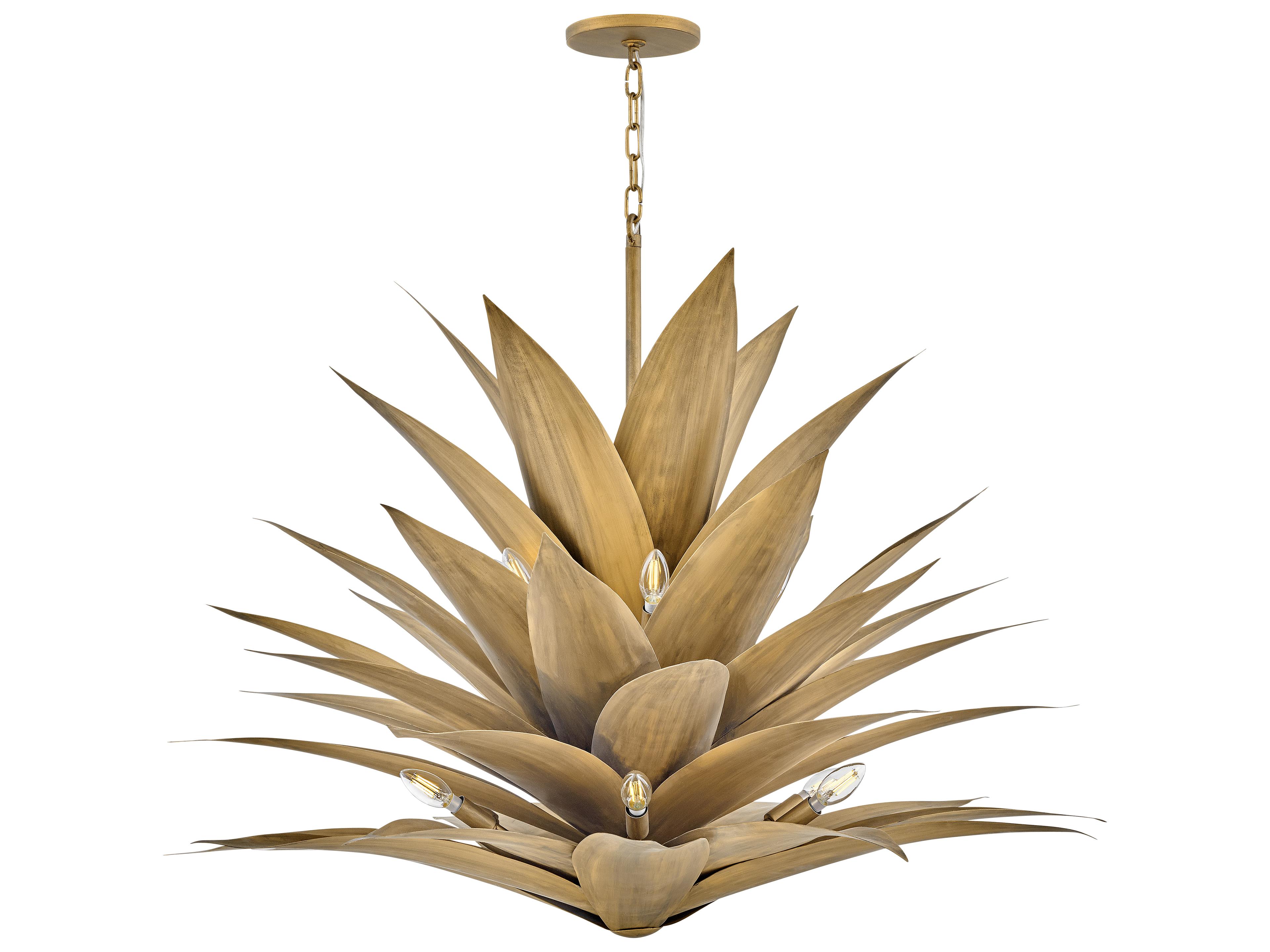 Agave Multi-Tier Pendant Burnished Gold Statement Lighting