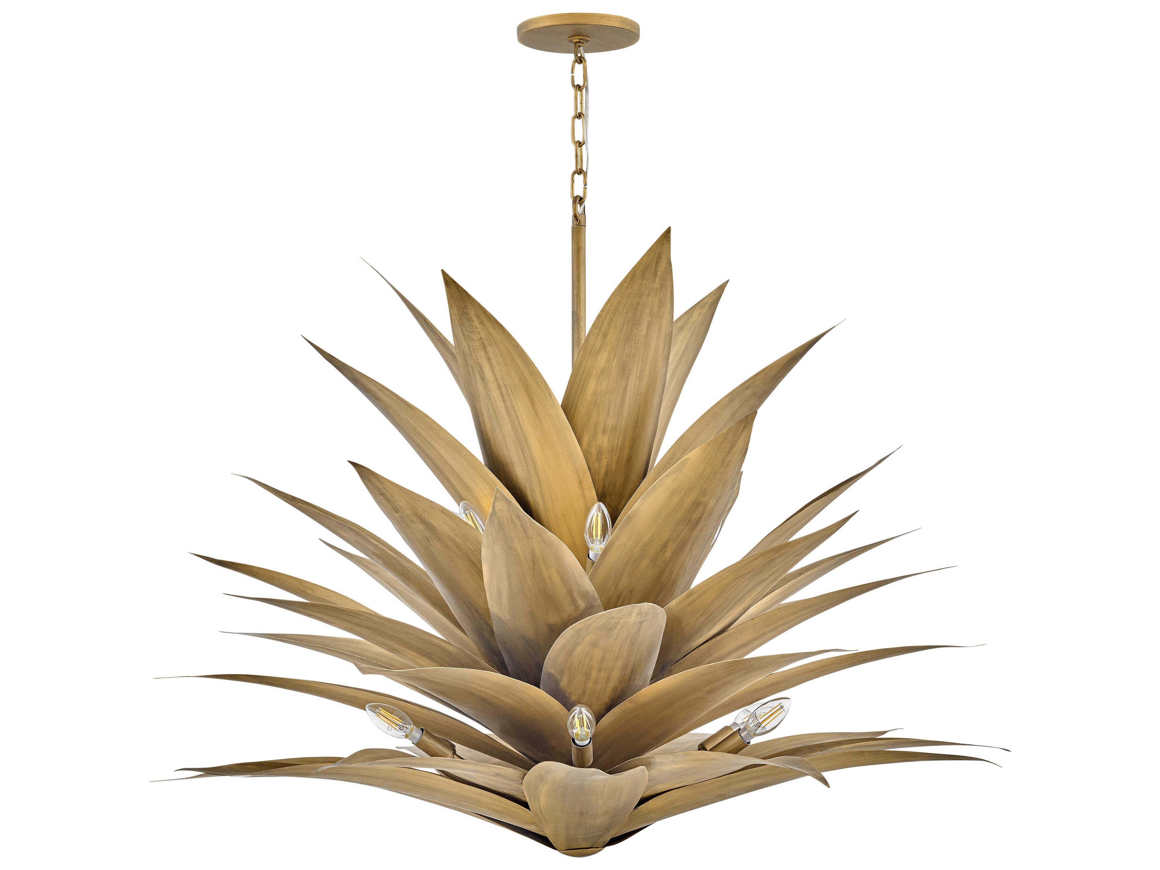 Fredrick Ramond Agave 12-Light Burnished Gold LED Pendant