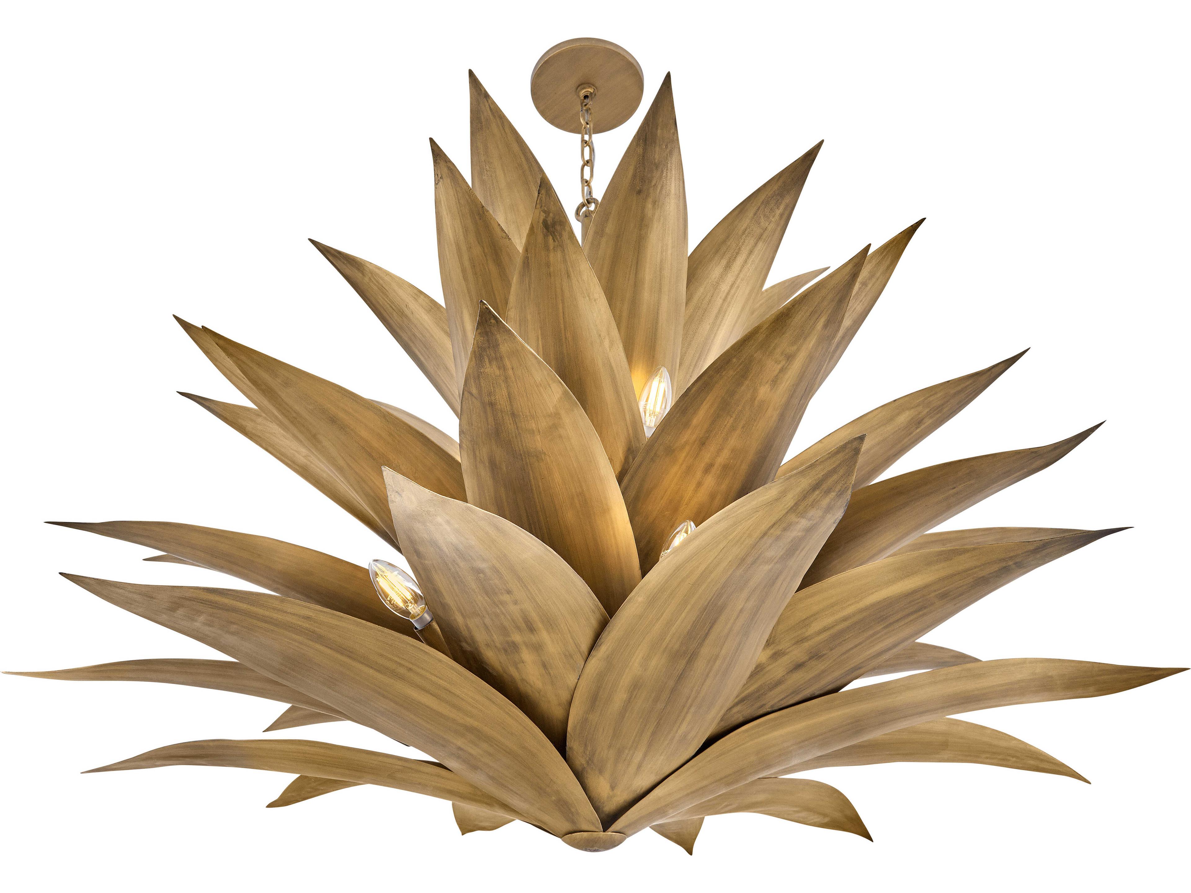 Fredrick Ramond Agave 12-Light Burnished Gold LED Pendant