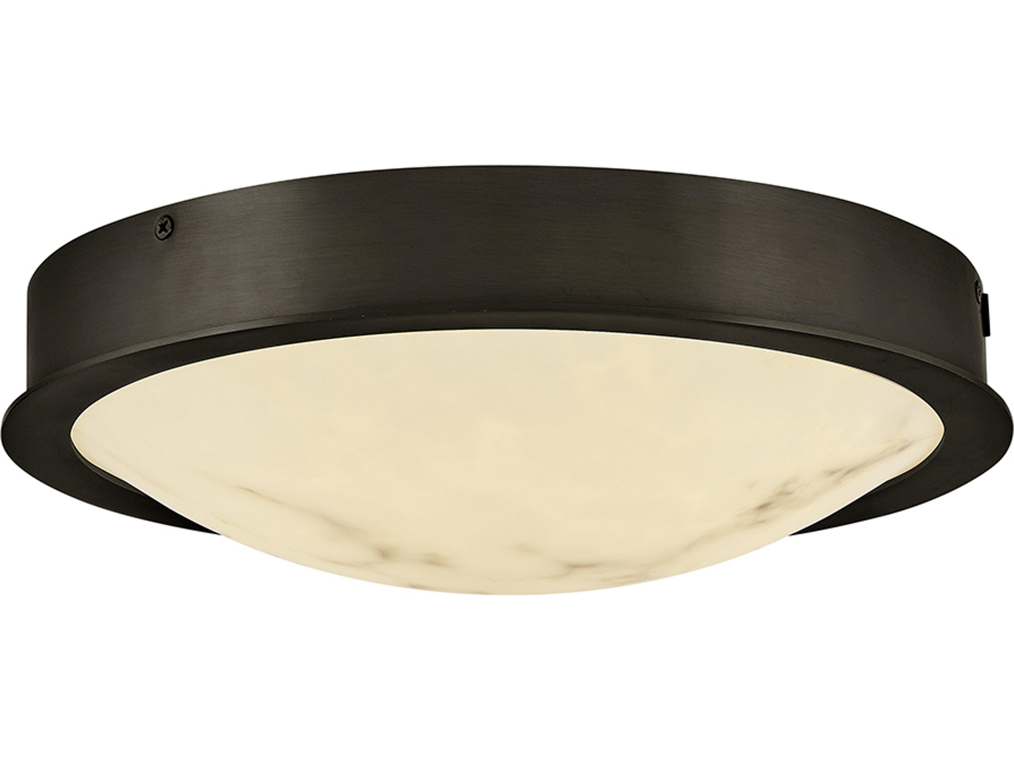 Cava Black Oxide Round Flush Mount