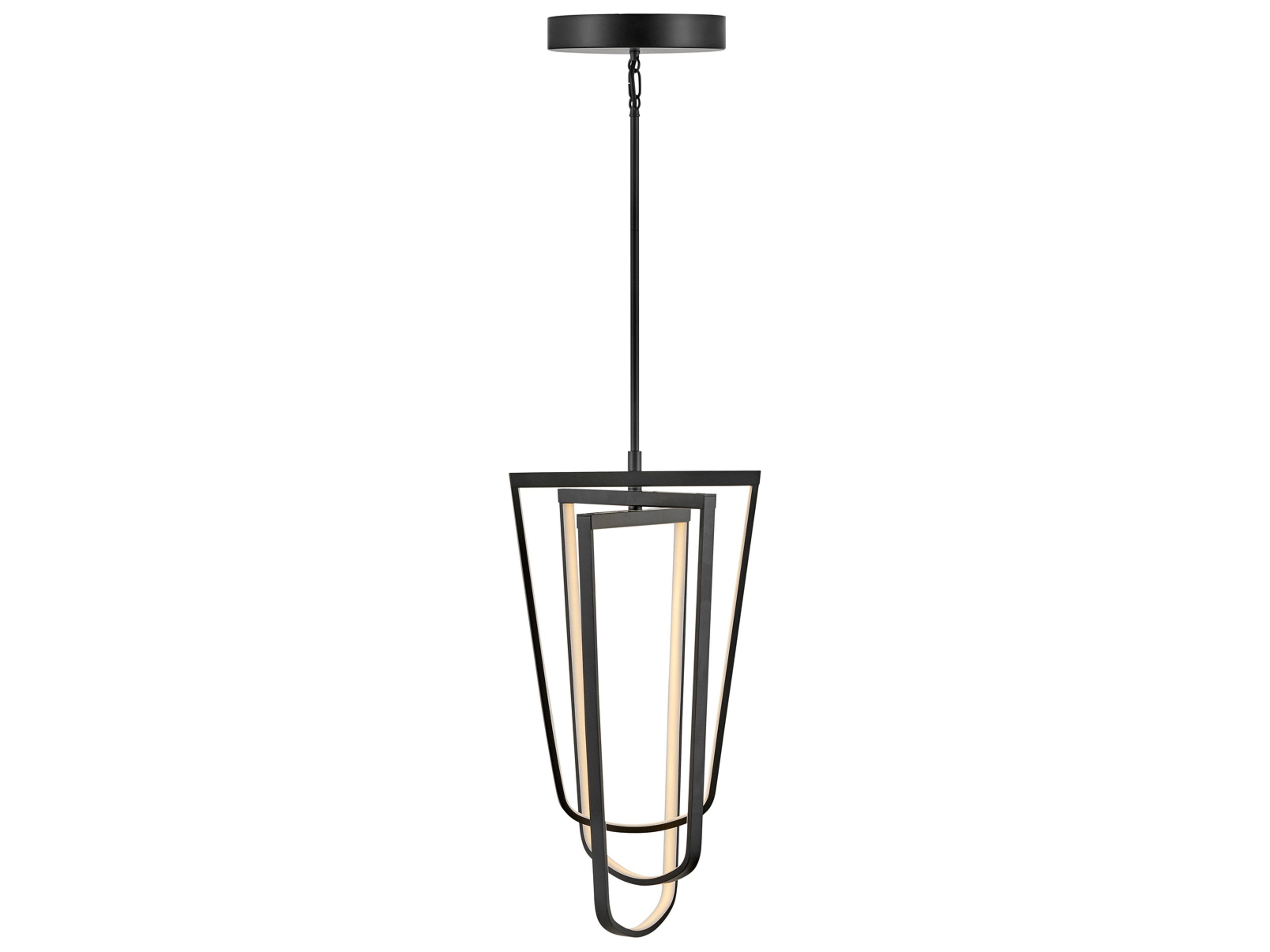 Onyx Black LED Linear Pendant