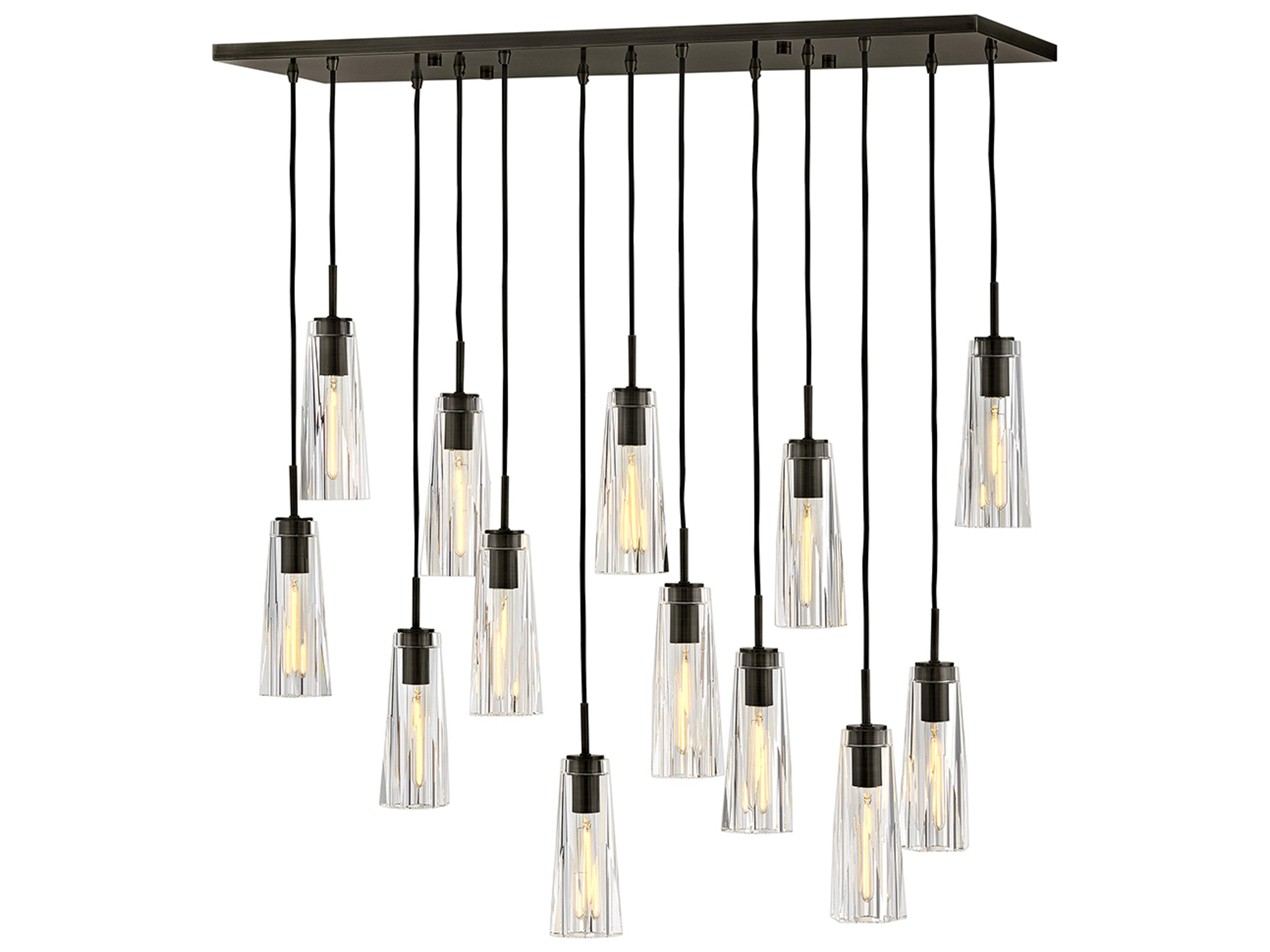 Cosette 13-Light Black Oxide Cylinder Island Pendant