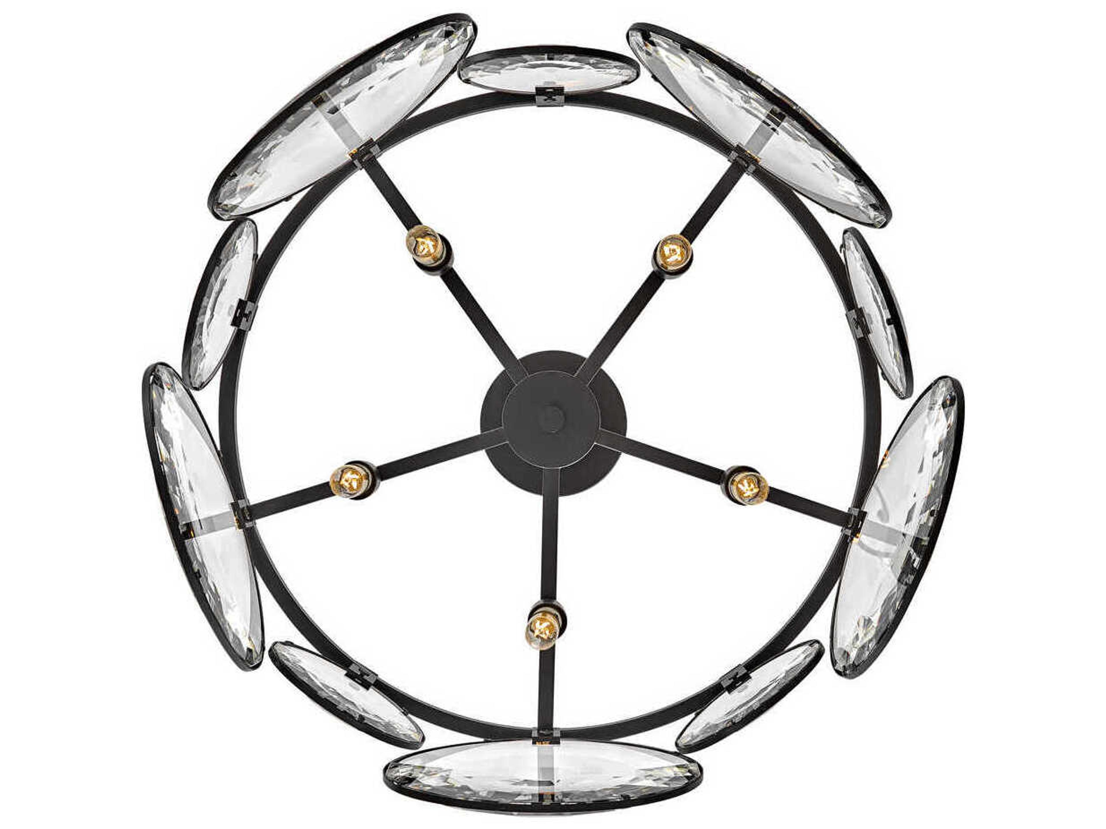 Fredrick Ramond Nala 5-Light Black Glass Geometric Linear Pendant