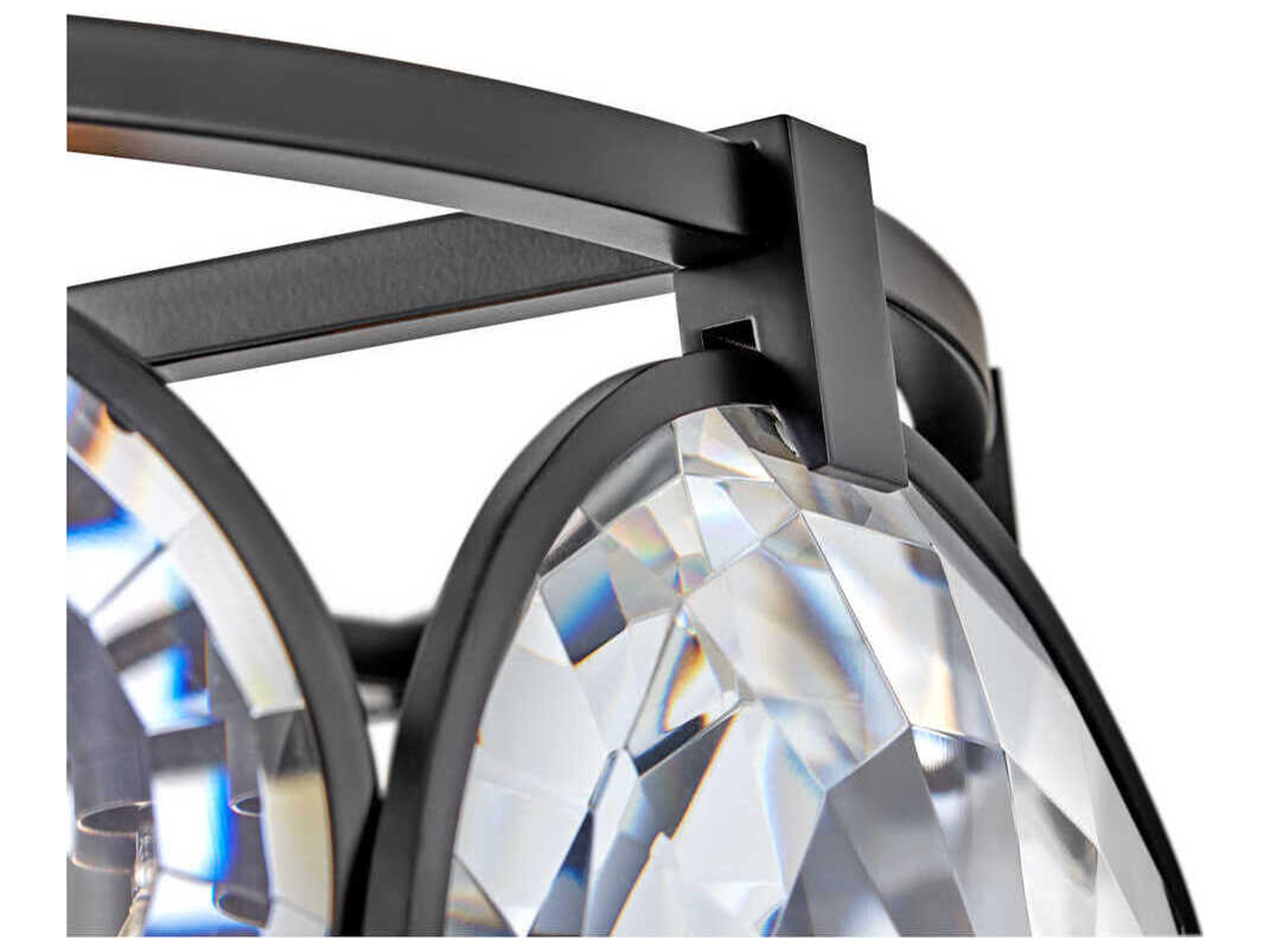 Fredrick Ramond Nala 5-Light Black Glass Geometric Linear Pendant