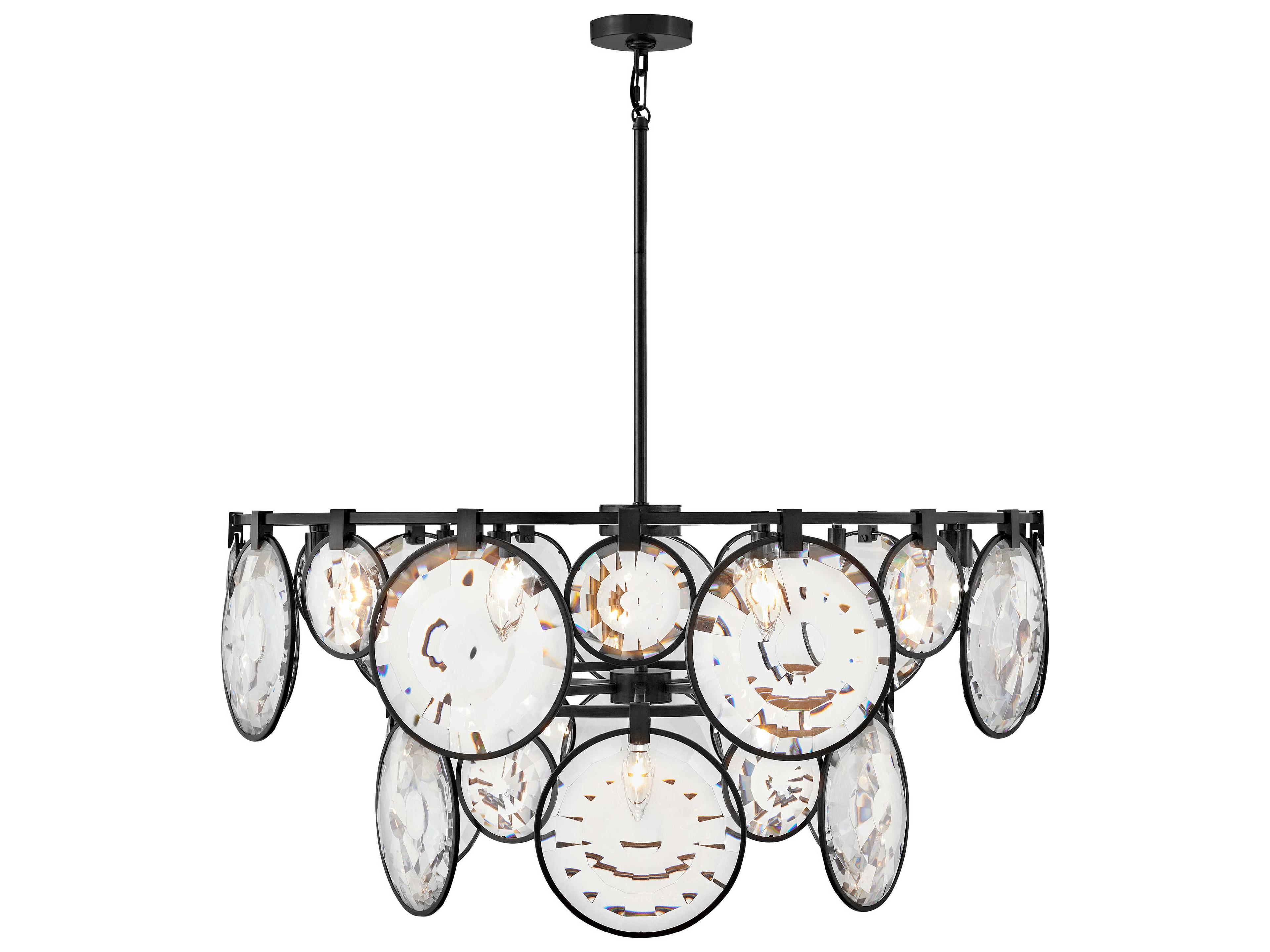 Fredrick Ramond Nala 15-Light Black Crystal LED Pendant