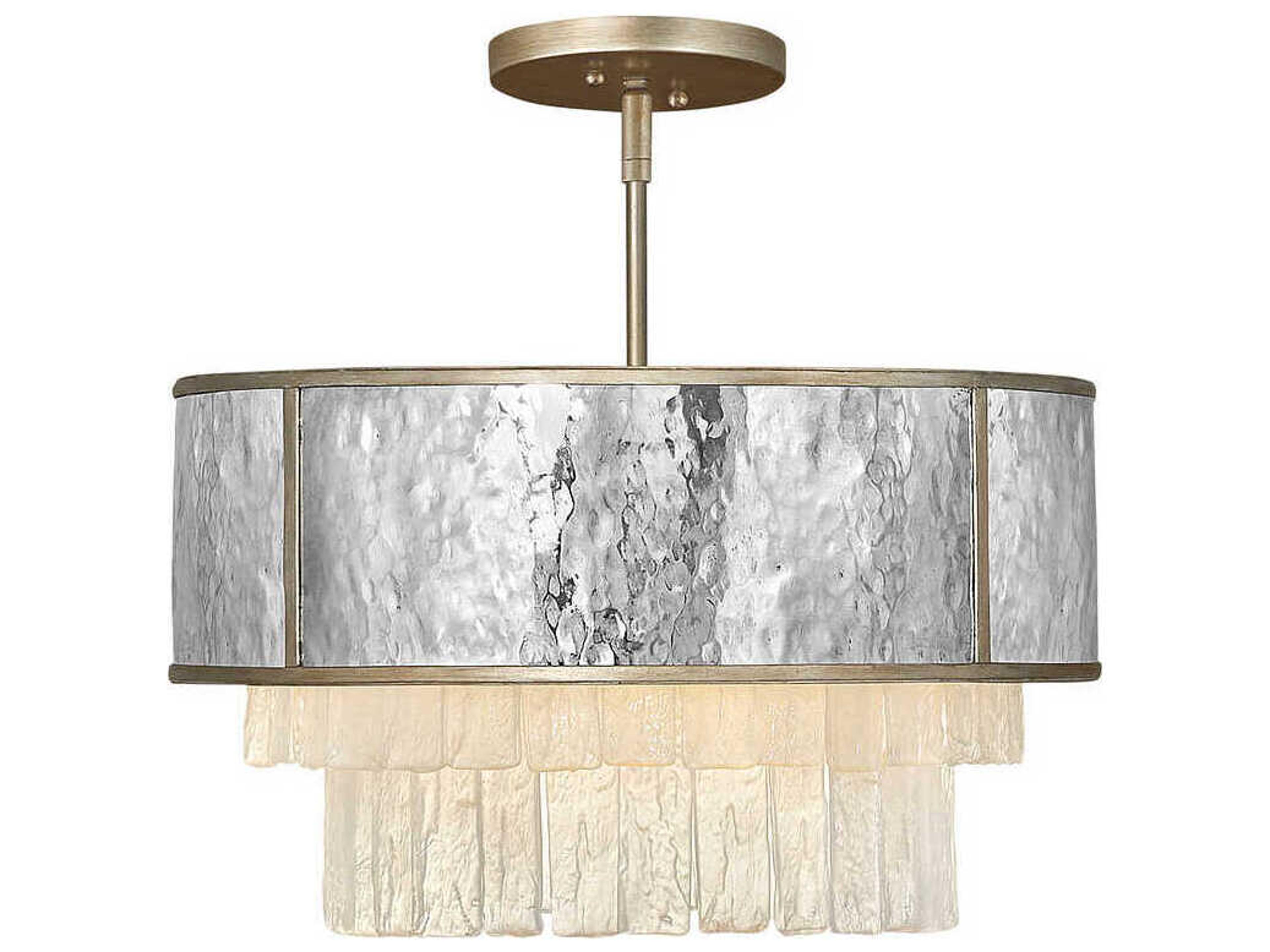 Fredrick Ramond Reverie 4-Light Champagne Gold Crystal Drum Pendant