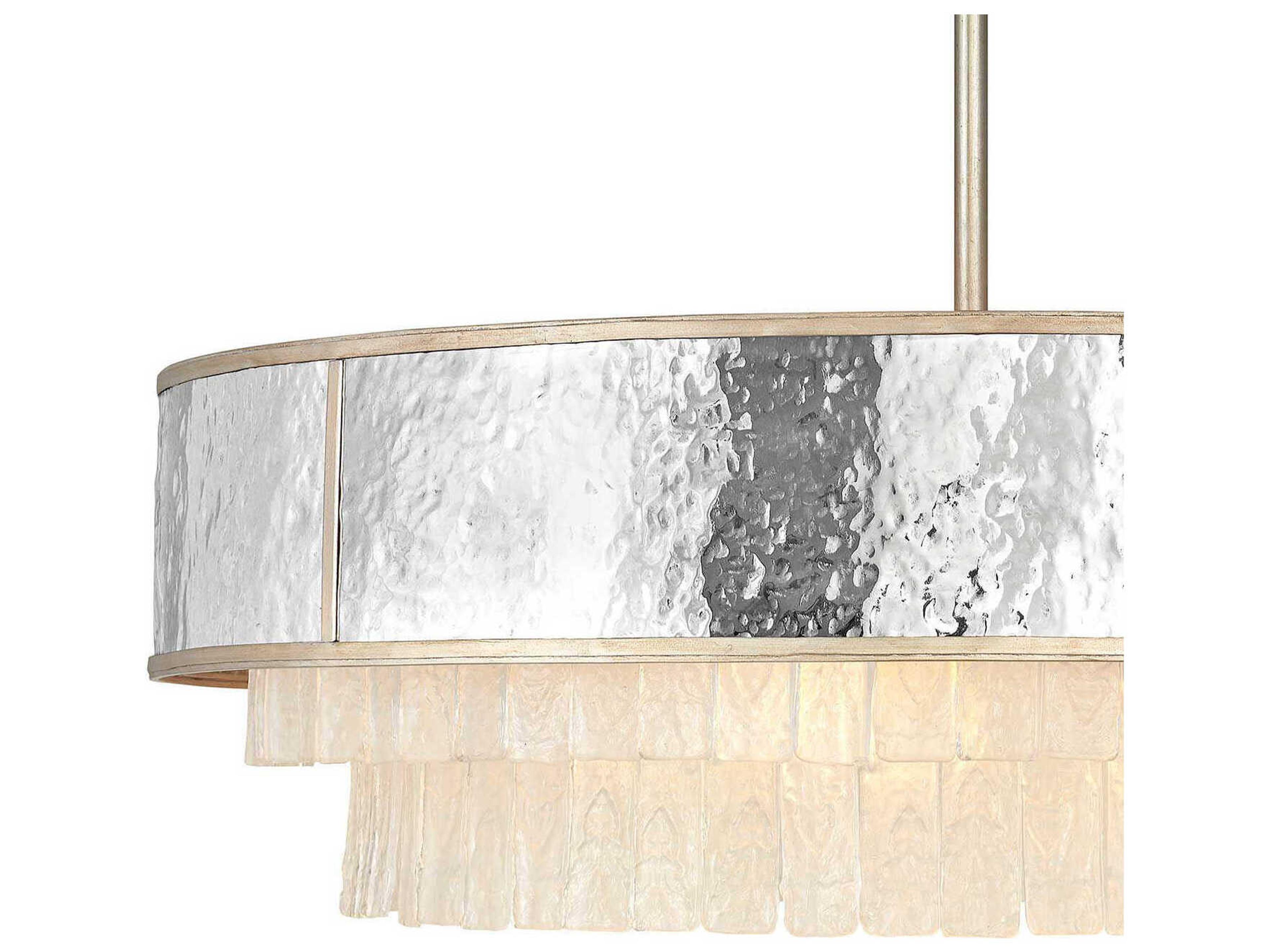 Fredrick Ramond Reverie 8-Light Champagne Gold Crystal Drum Pendant