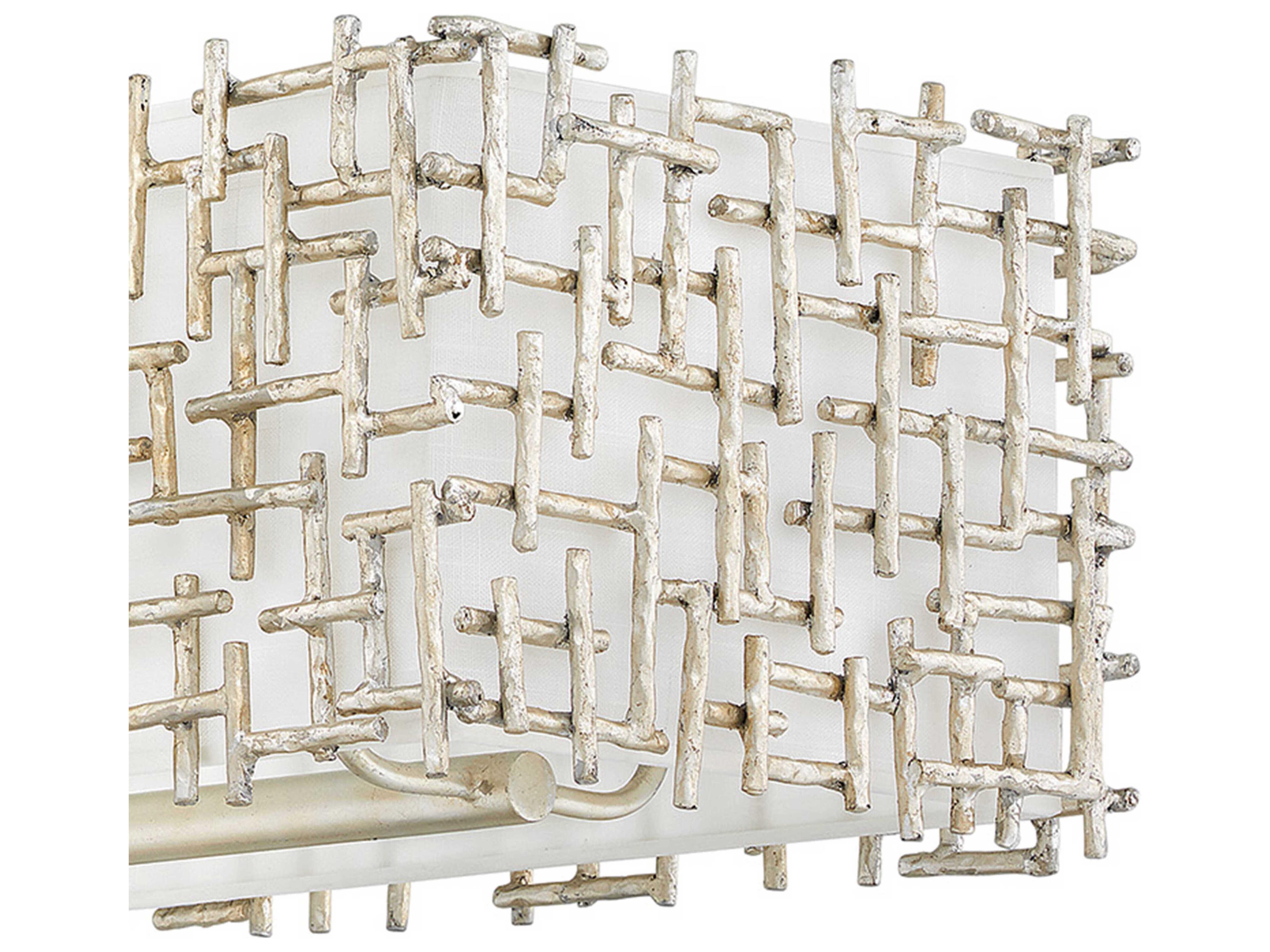 Fredrick Ramond Farrah 8-Light Silver Leaf Geometric Island Pendant