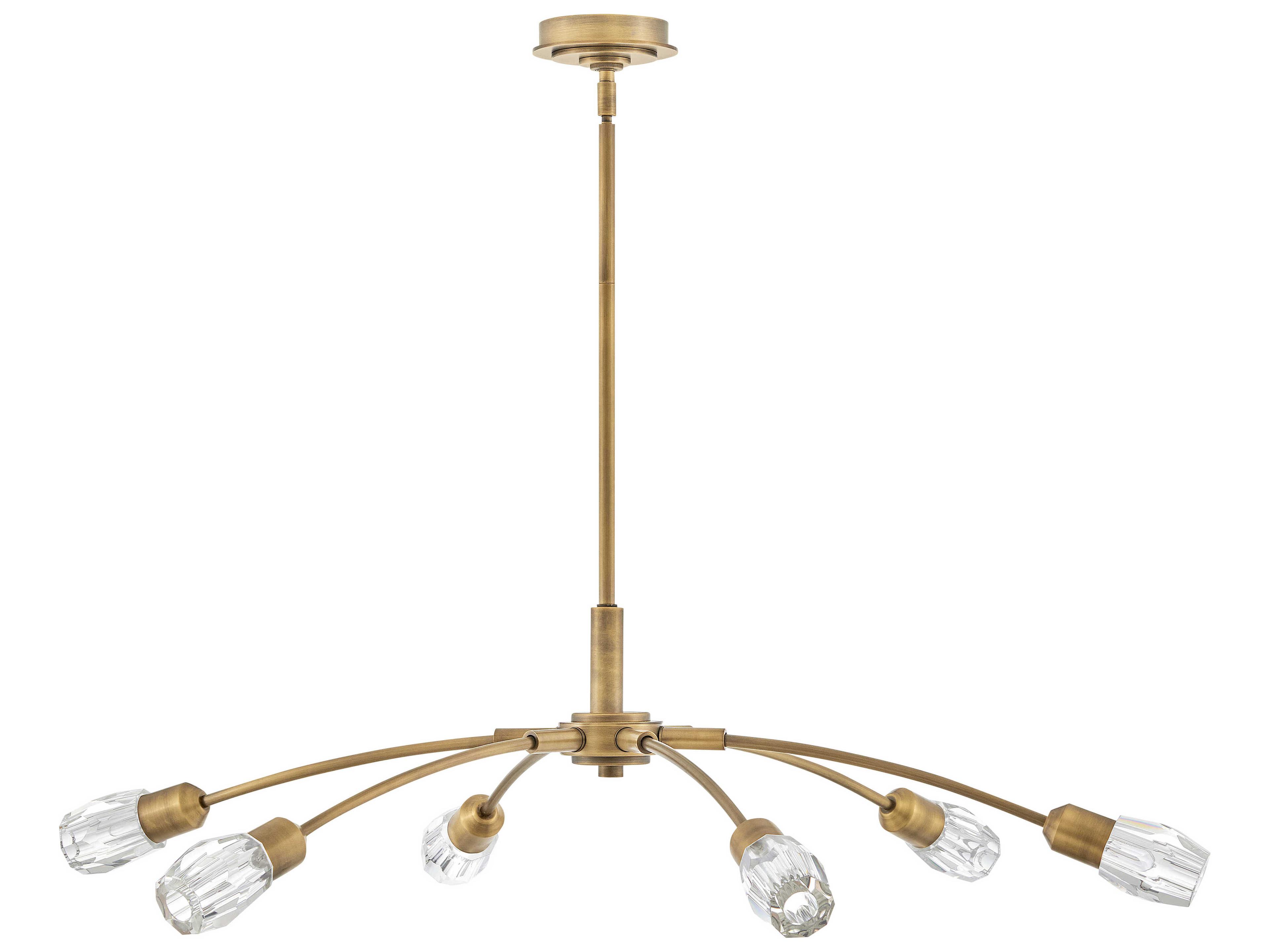 Fredrick Ramond Atera 6-Light Heritage Brass Chandelier