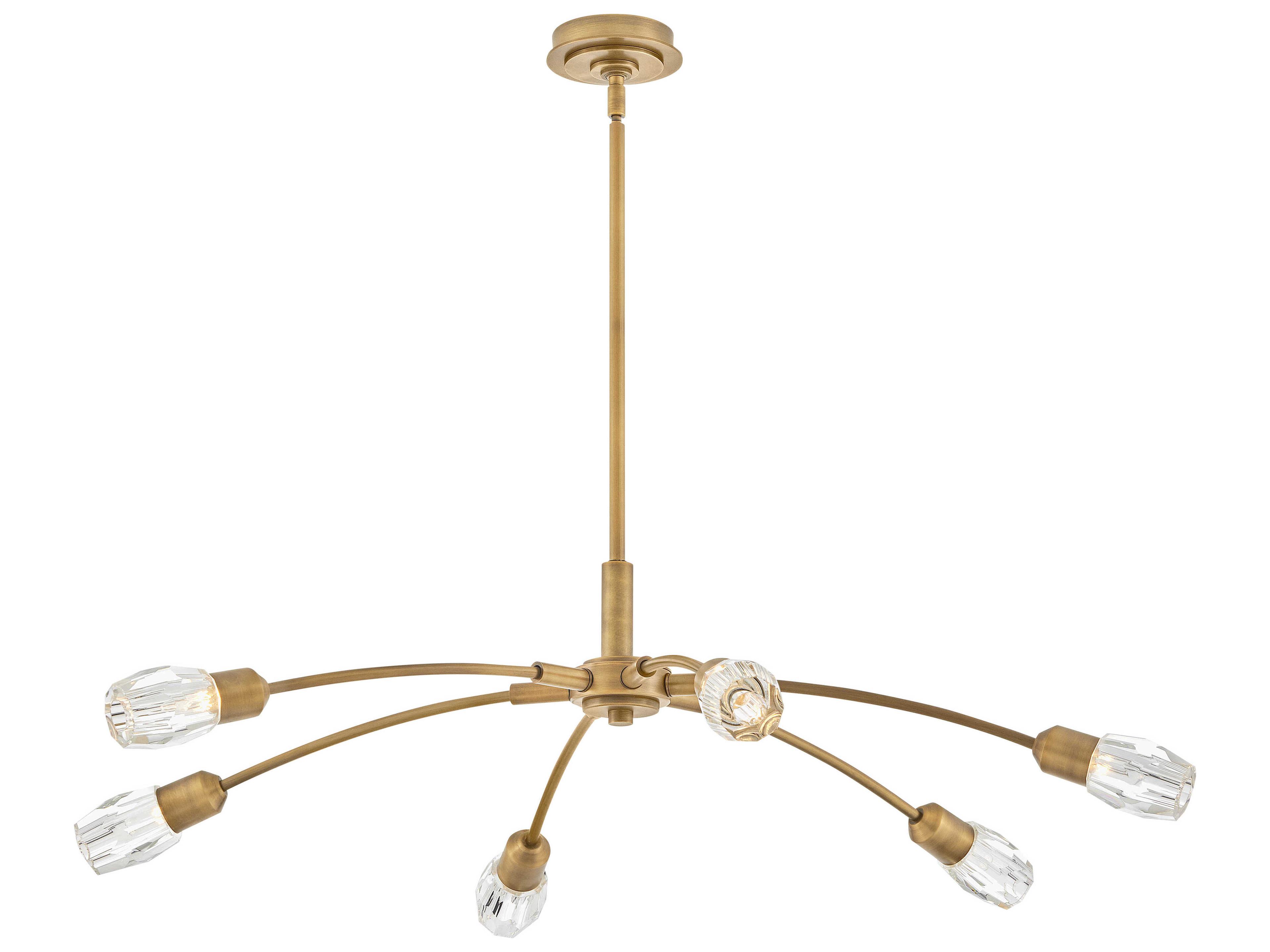 Fredrick Ramond Atera 6-Light Heritage Brass Chandelier