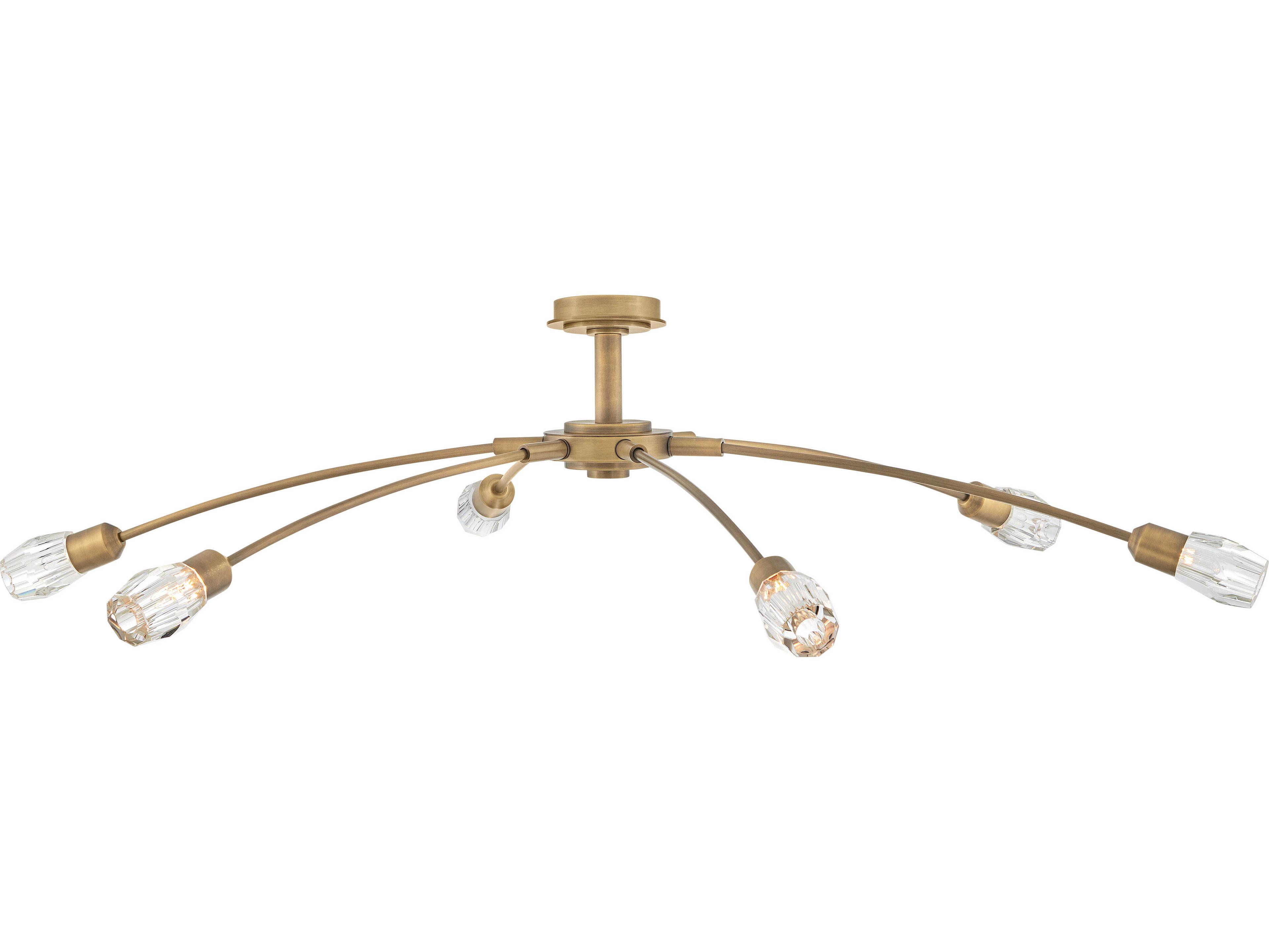 Fredrick Ramond Atera 6-Light Heritage Brass Chandelier