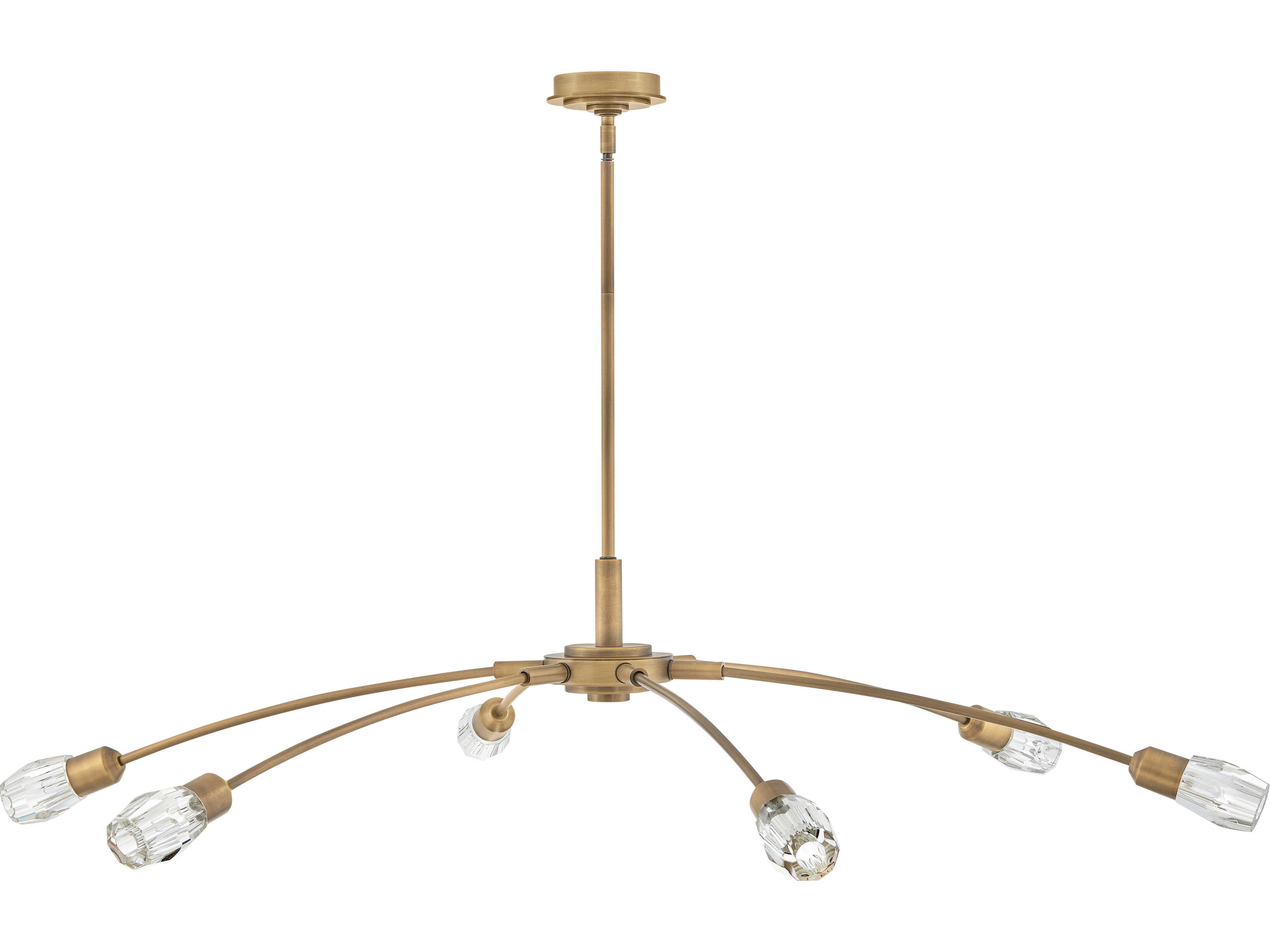 Fredrick Ramond Atera 6-Light Heritage Brass Chandelier