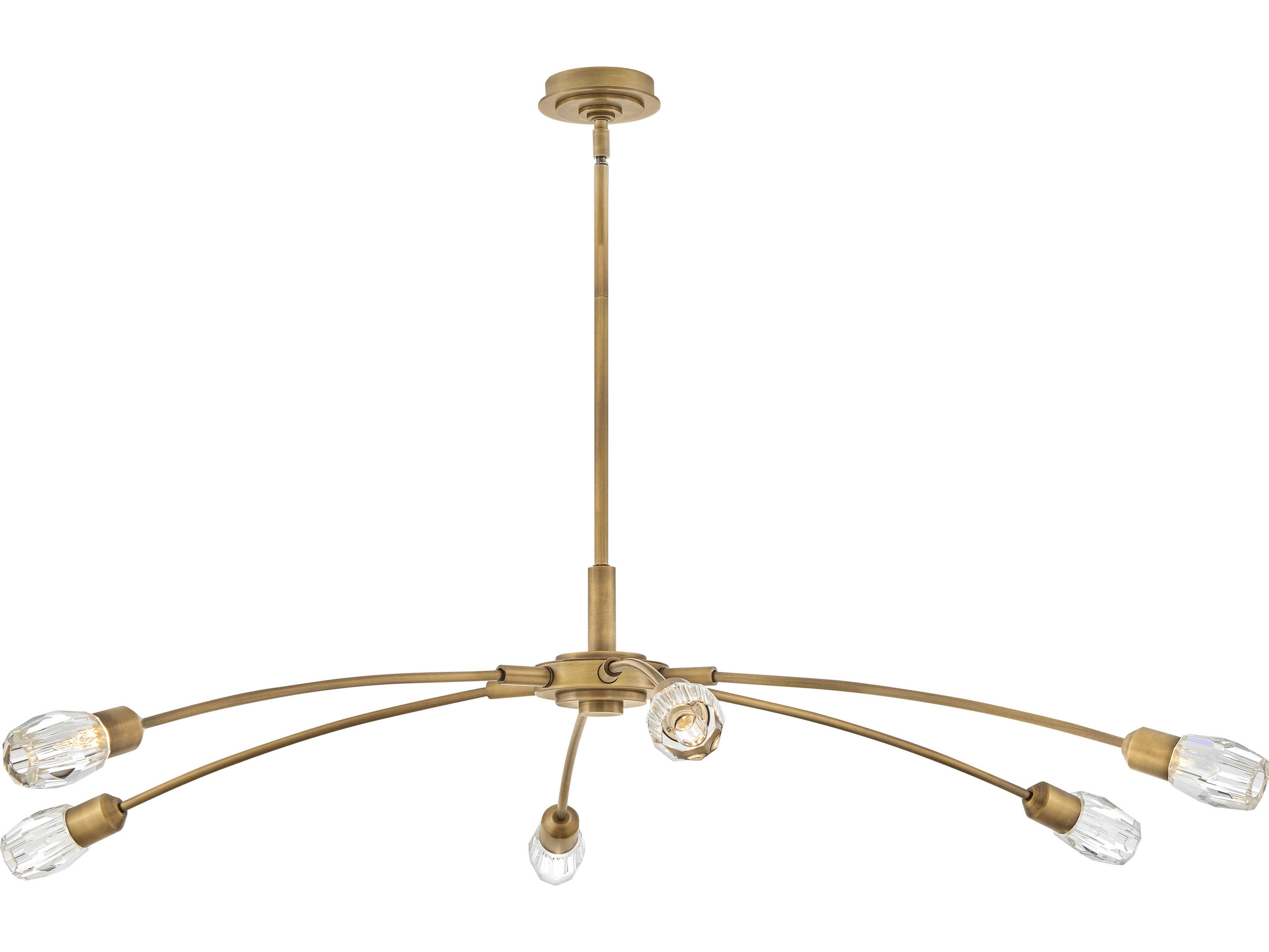 Fredrick Ramond Atera 6-Light Heritage Brass Chandelier