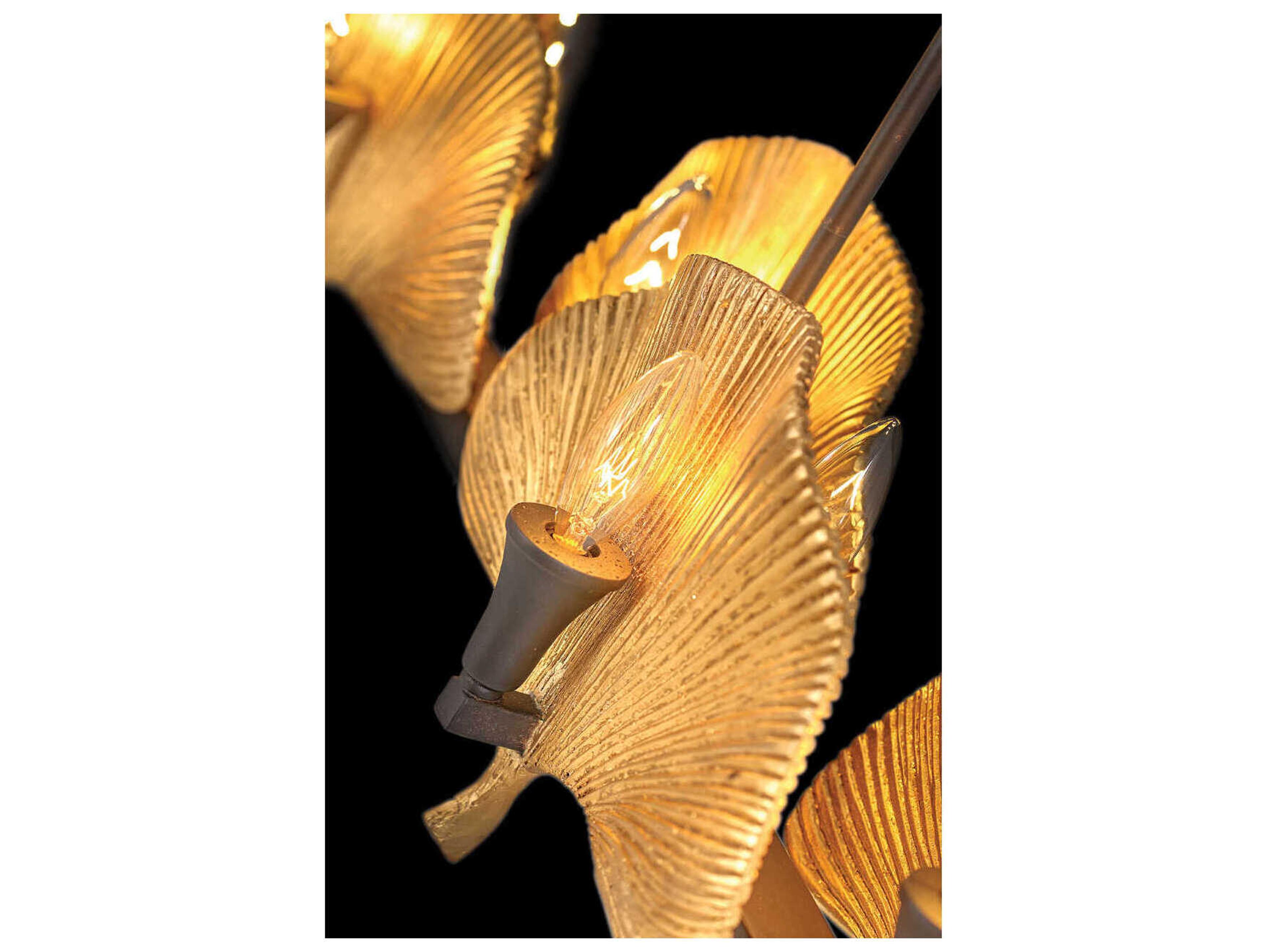 Fredrick Ramond Cera 12-Light Museum Bronze Cleopatra Gold Island Pendant