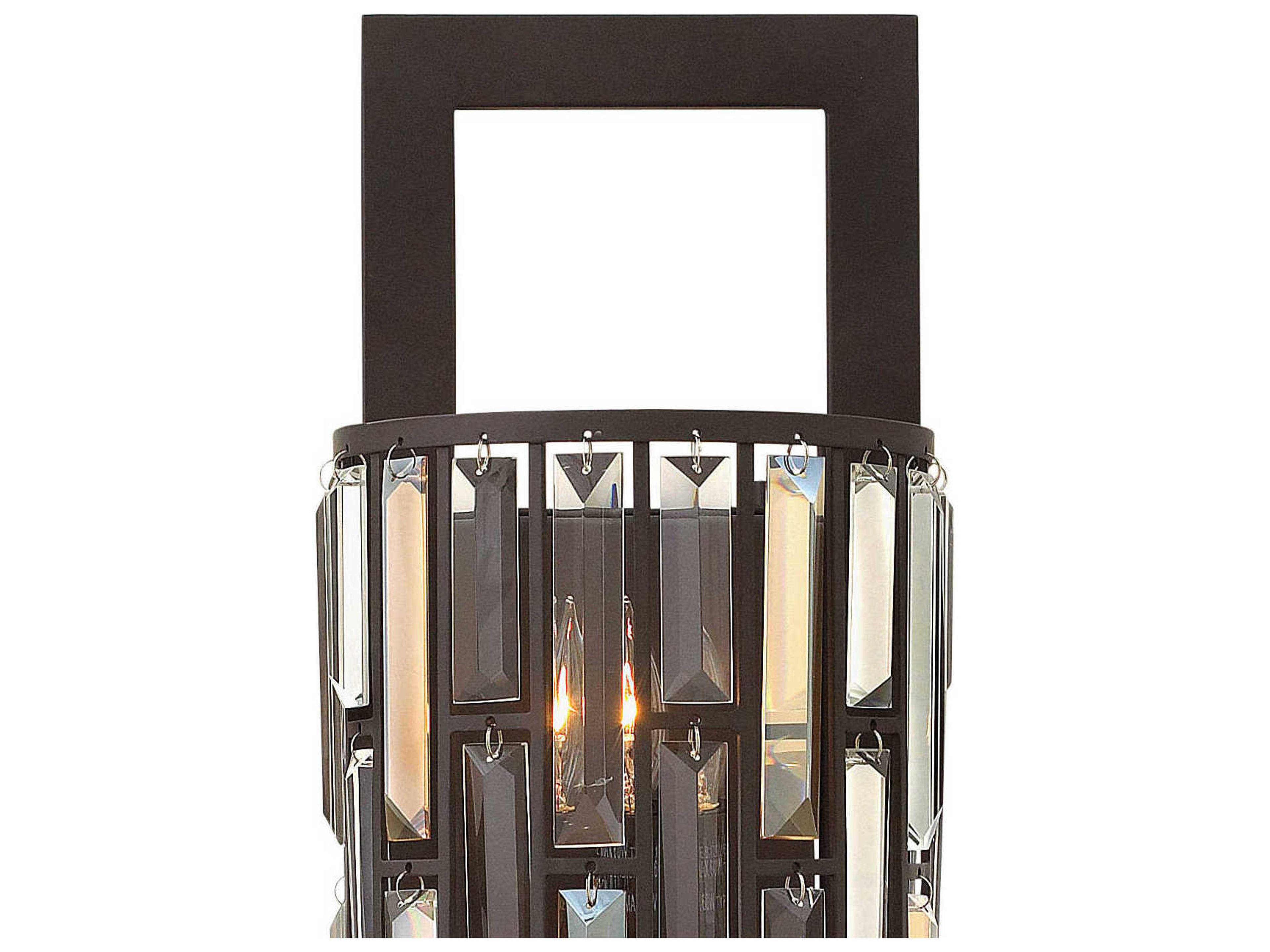 Fredrick Ramond Gemma 2-Light Vintage Bronze Crystal Wall Sconce