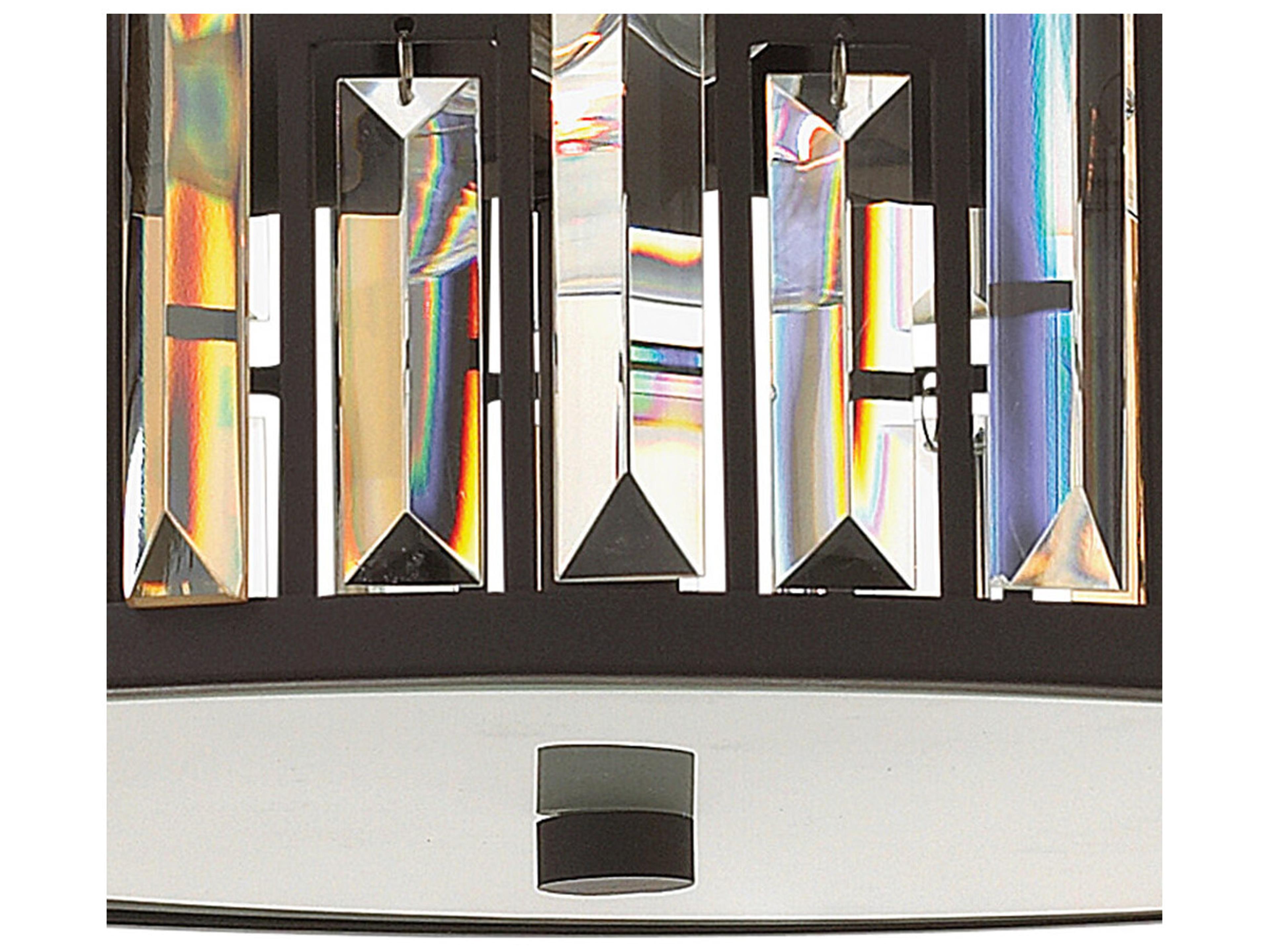 Fredrick Ramond Gemma 3-Light Vintage Bronze Crystal Drum Flush Mount