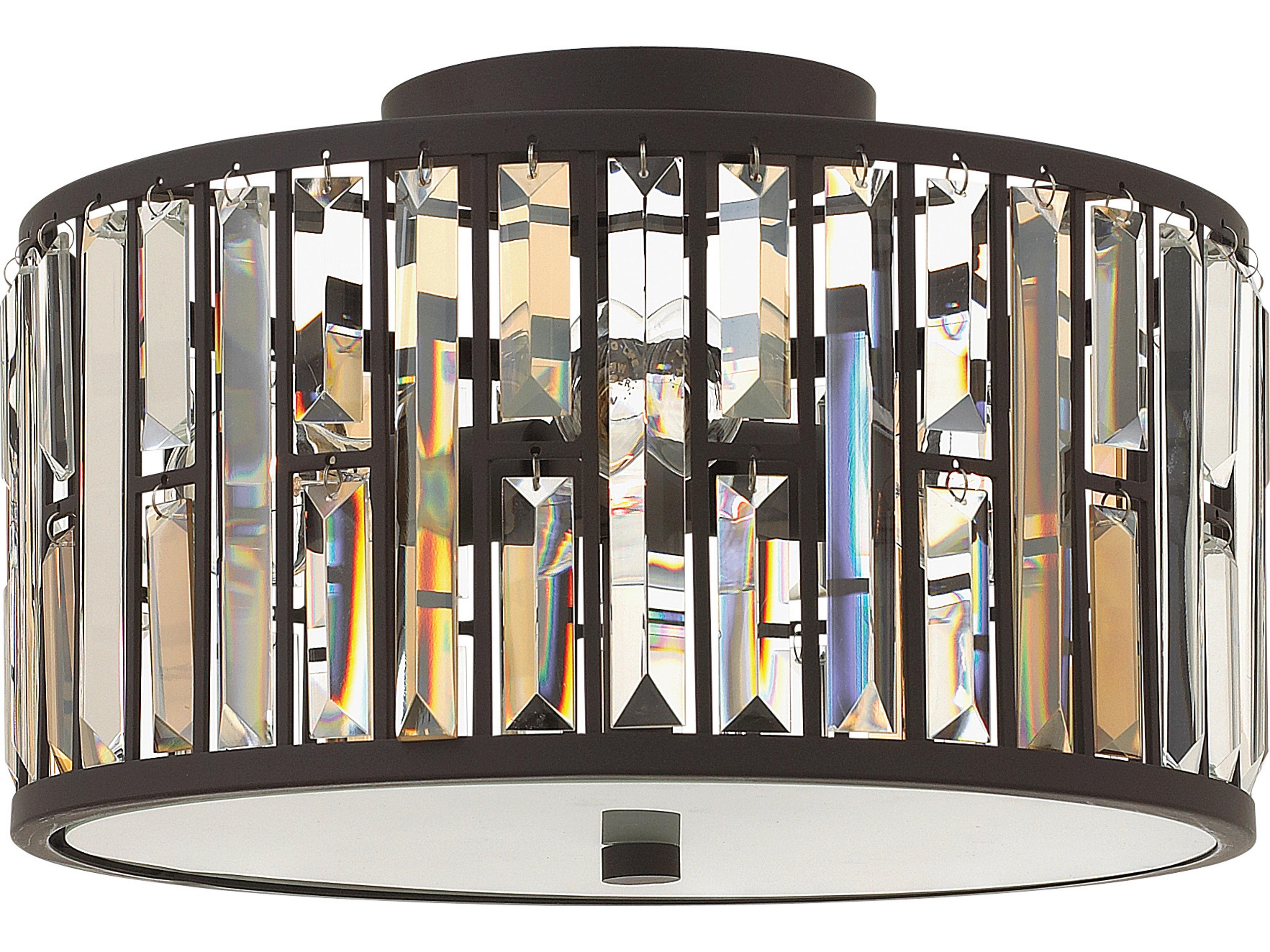 Gemma 3-Light Flush Mount Ceiling Light in Vintage Bronze