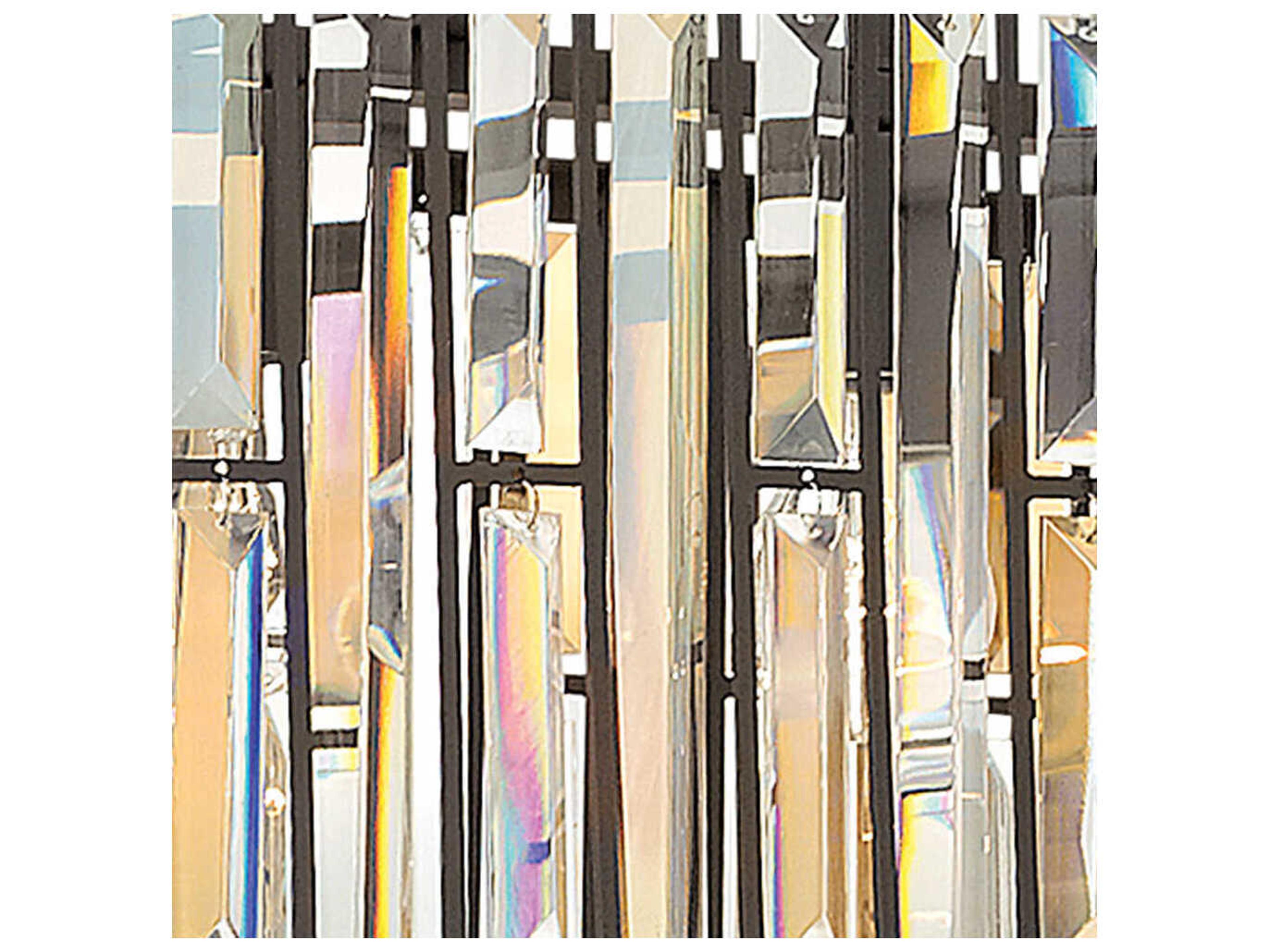 Fredrick Ramond Gemma 6-Light Vintage Bronze Crystal Linear Island Pendant