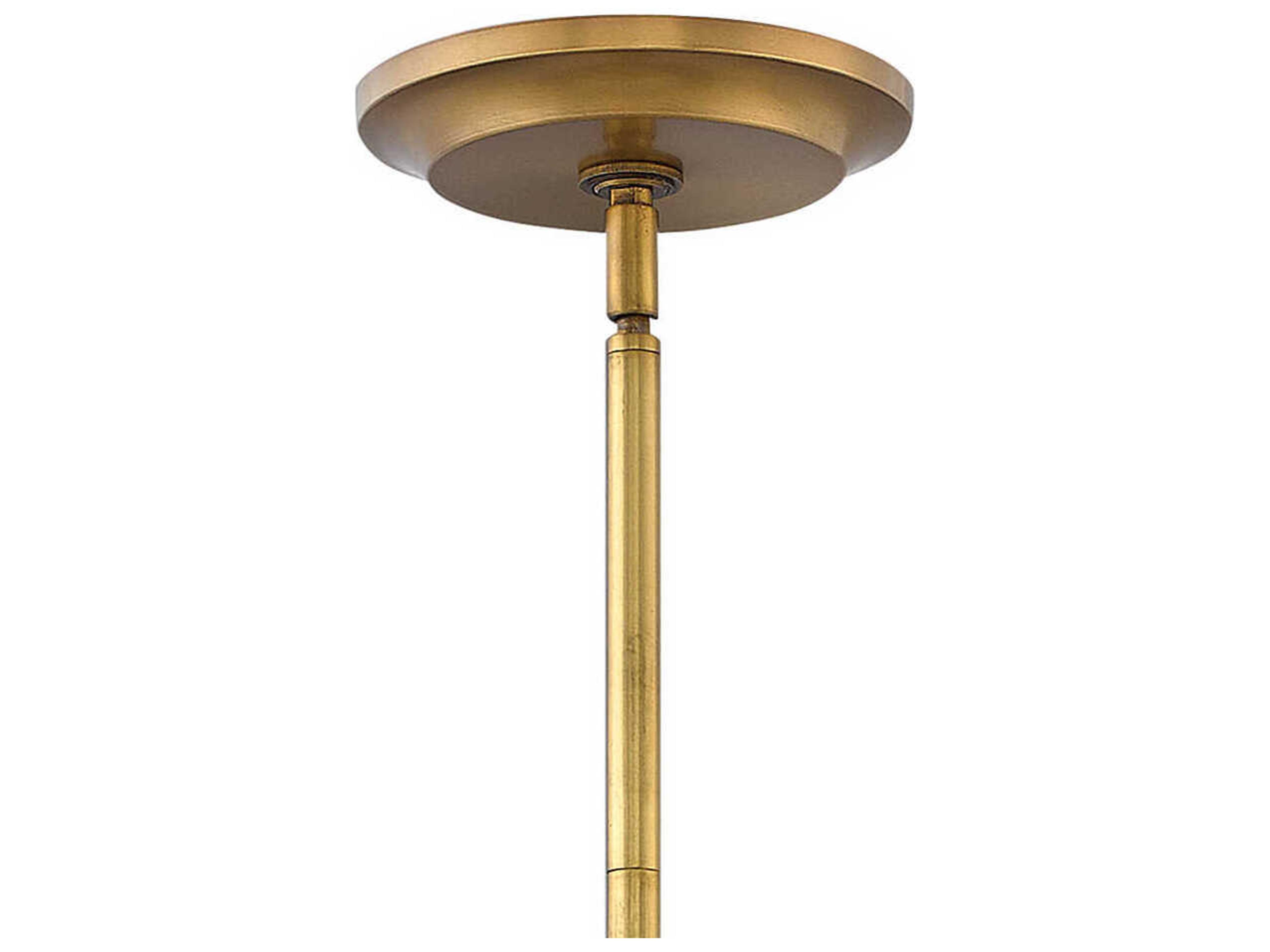 Fredrick Ramond Gigi 3-Light Heritage Brass Satin Black Drum Linear Pendant