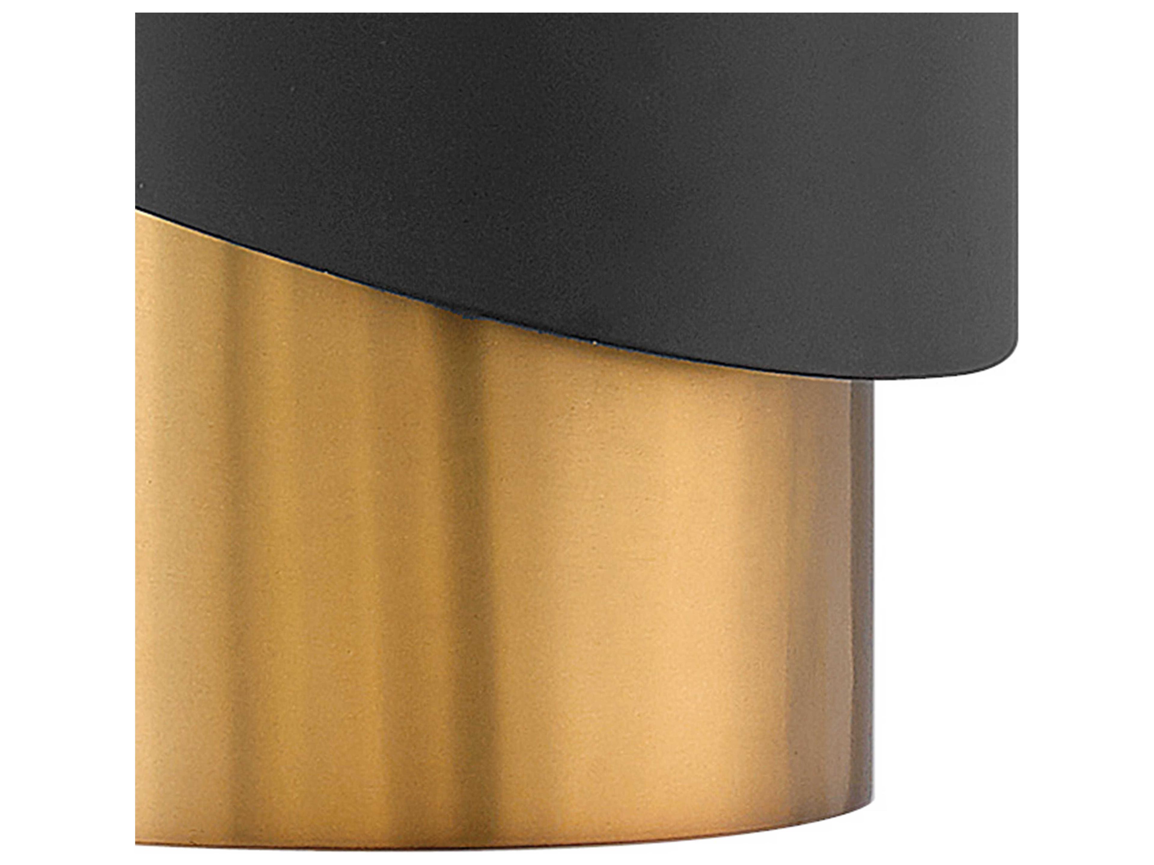 Fredrick Ramond Gigi 1-Light Heritage Brass Satin Black Drum Mini Pendant