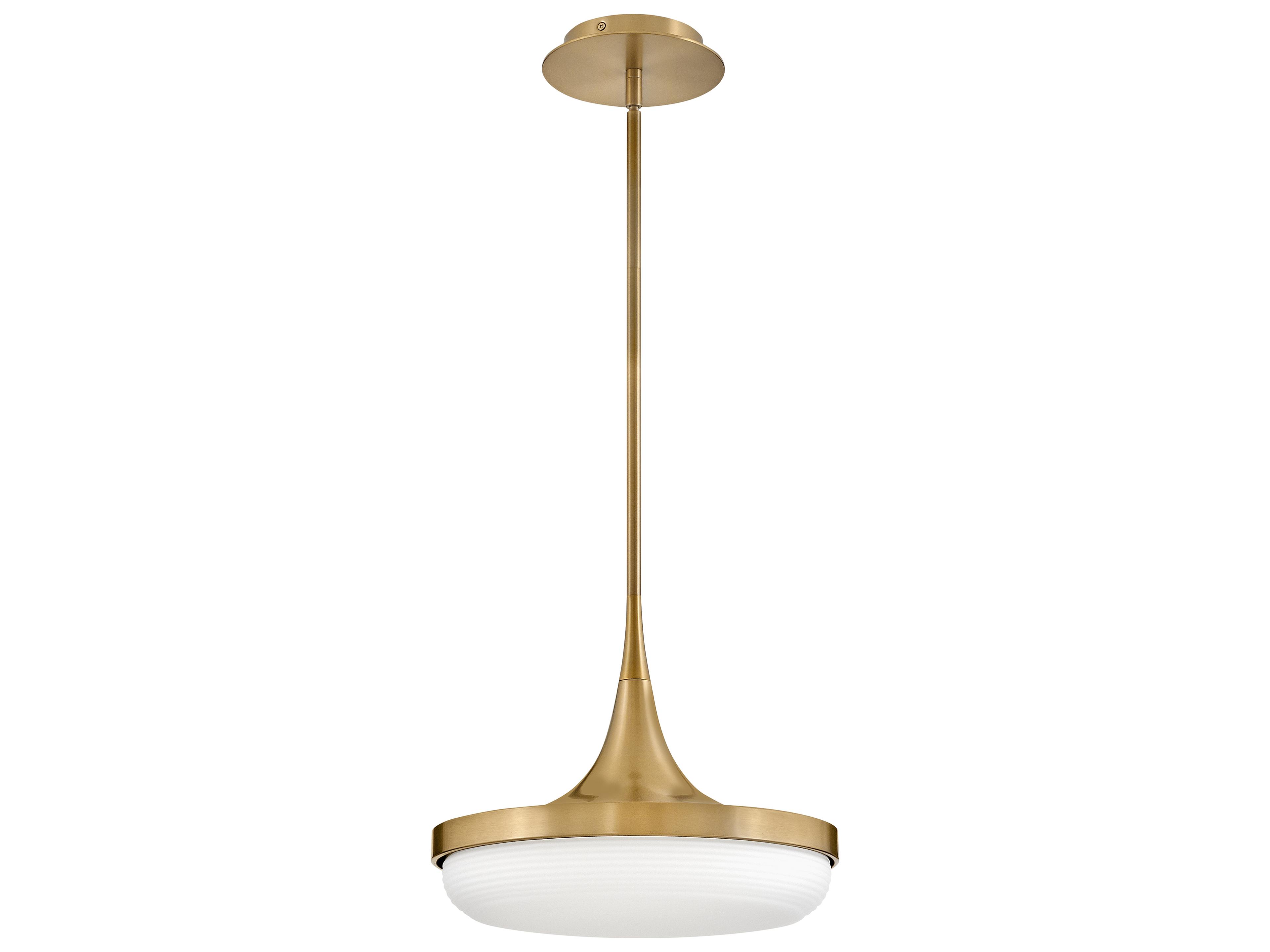 Fredrick Ramond Elsa Lacquered Brass Glass LED Pendant